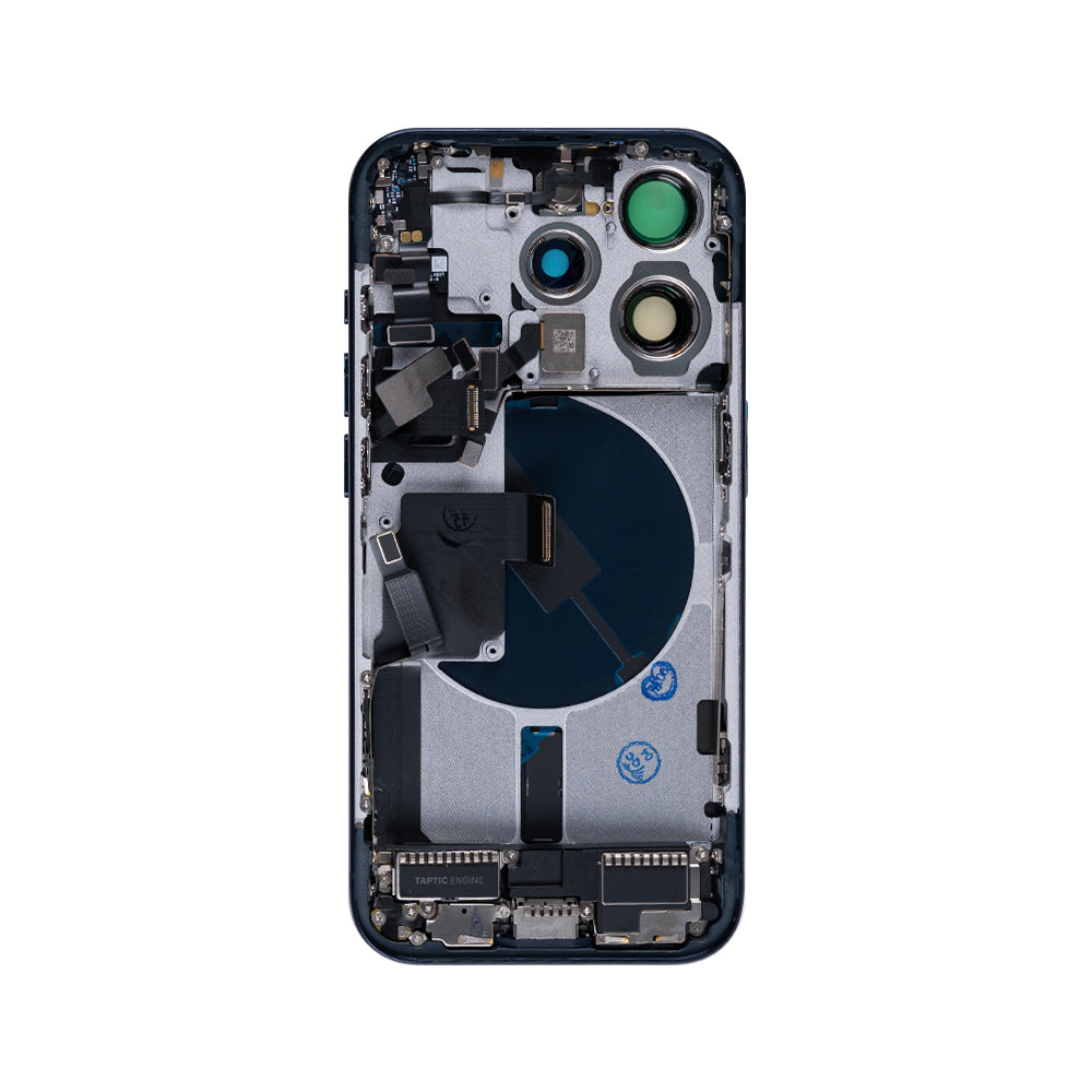 Für Apple iPhone 15 Pro Gehäuse mit Kleinteilen Blue Titanium OEM – Bild 2