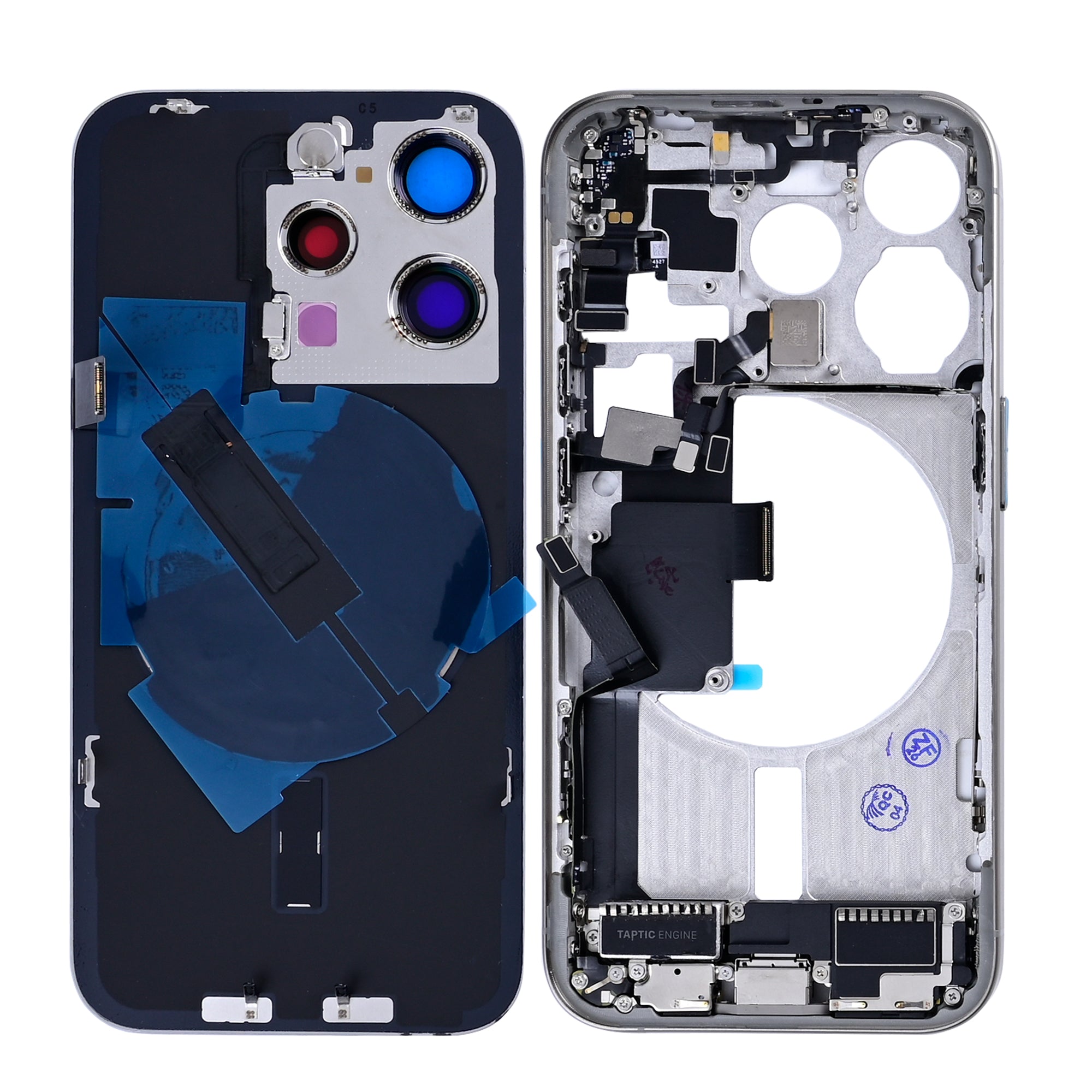 Für Apple iPhone 15 Pro Gehäuse mit Kleinteilen Natural Titanium OEM – Bild 2