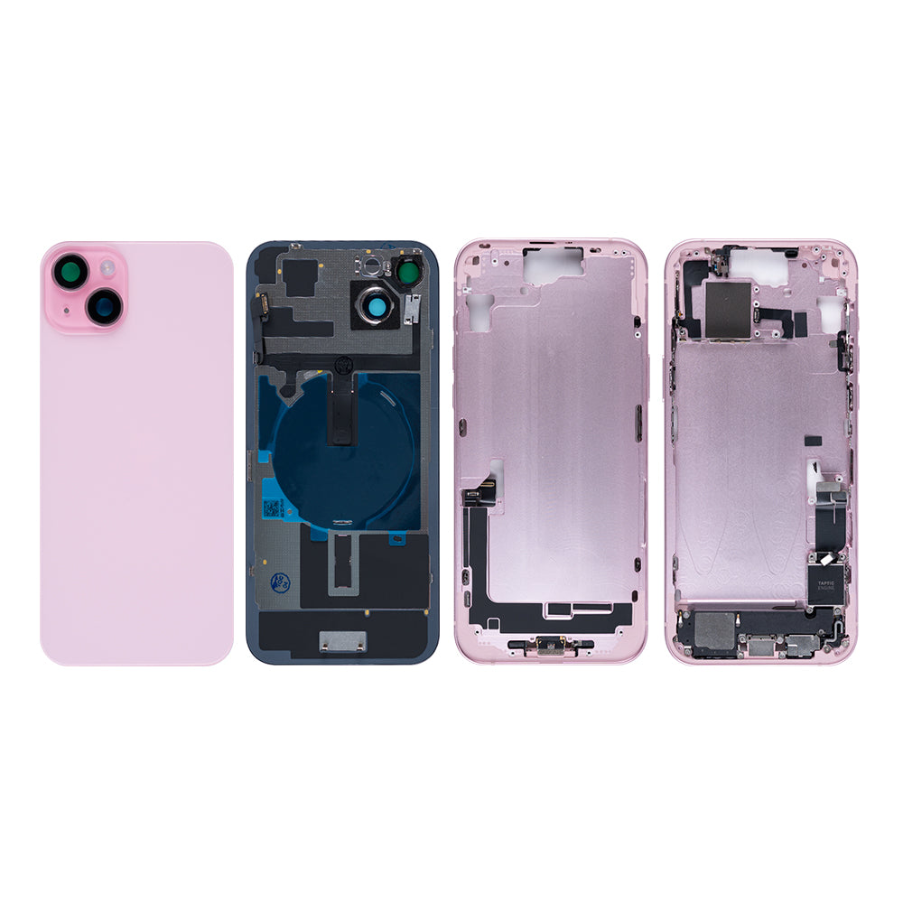 Für Apple iPhone 15 Plus Gehäuse mit Kleinteilen Pink OEM – Bild 3