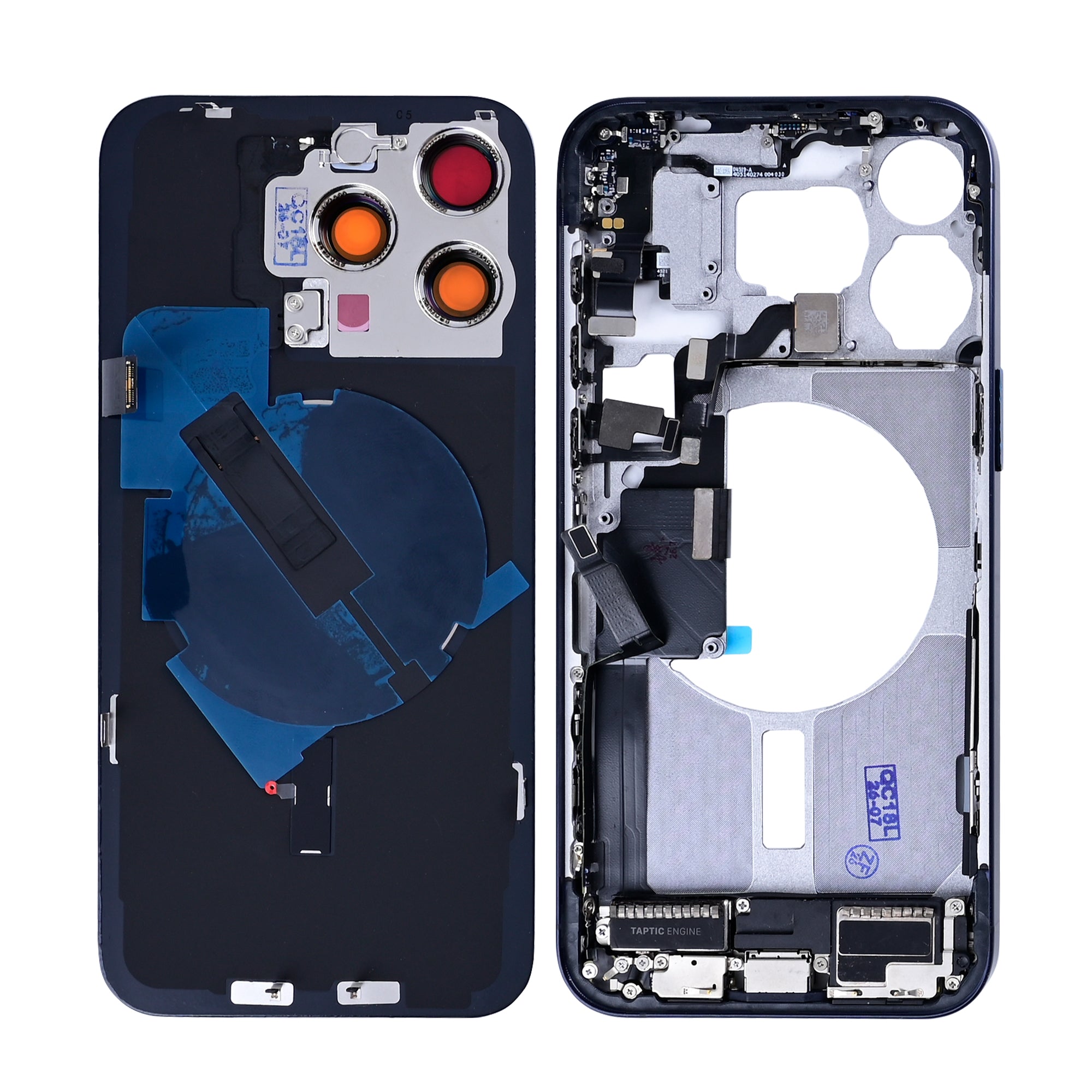 Für Apple iPhone 15 Pro Max Gehäuse mit Kleinteilen Blue Titanium OEM – Bild 2
