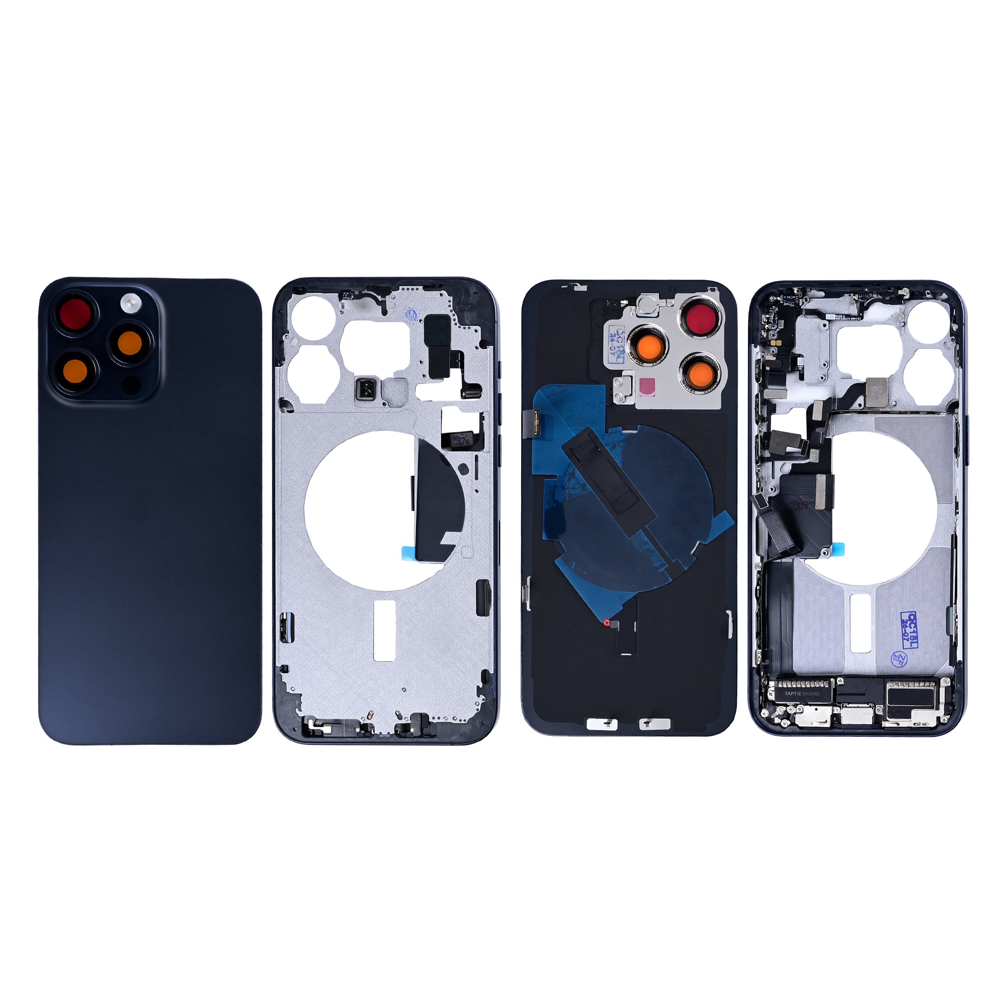Für Apple iPhone 15 Pro Max Gehäuse mit Kleinteilen Blue Titanium OEM – Bild 3