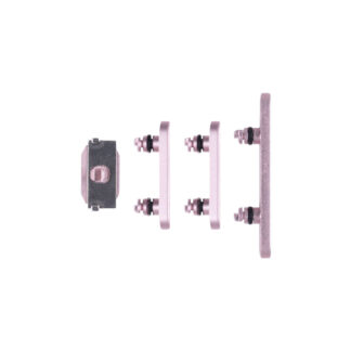 Für Apple iPhone 15, 15 Plus Side Taste Set Pink Original ausgebaut (4pcs）