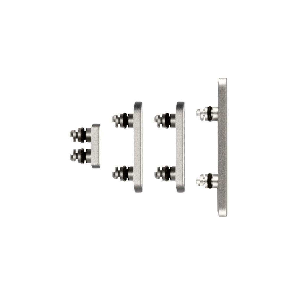 Für Apple iPhone 15 Pro, 15 Pro Max Side Taste Set Natural Titanium Original ausgebaut (4pcs)