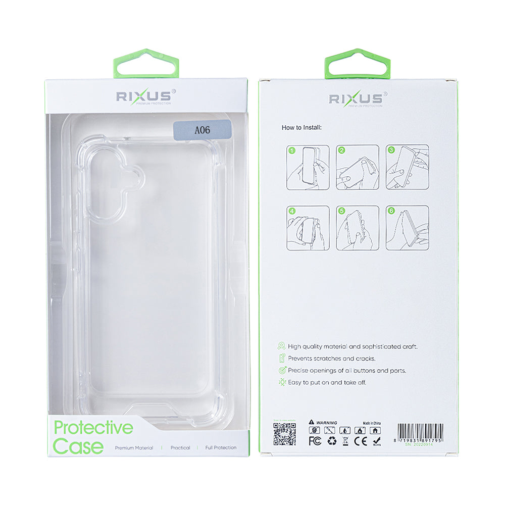 Rixus Anti-Burst Hülle für Samsung Galaxy A06 Transparent – Bild 6