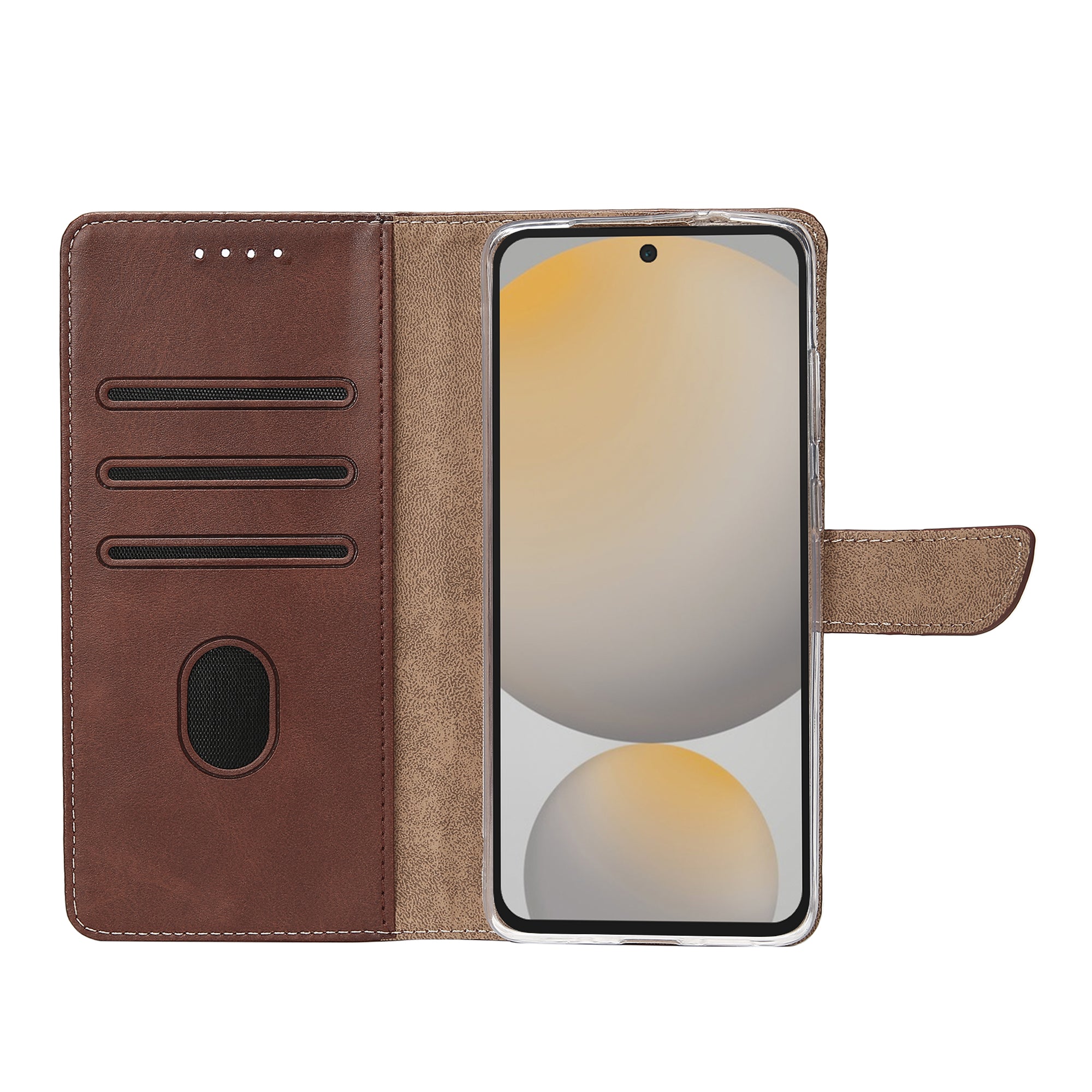 Rixus Buchhülle für Samsung Galaxy S24 FE Brown – Bild 5