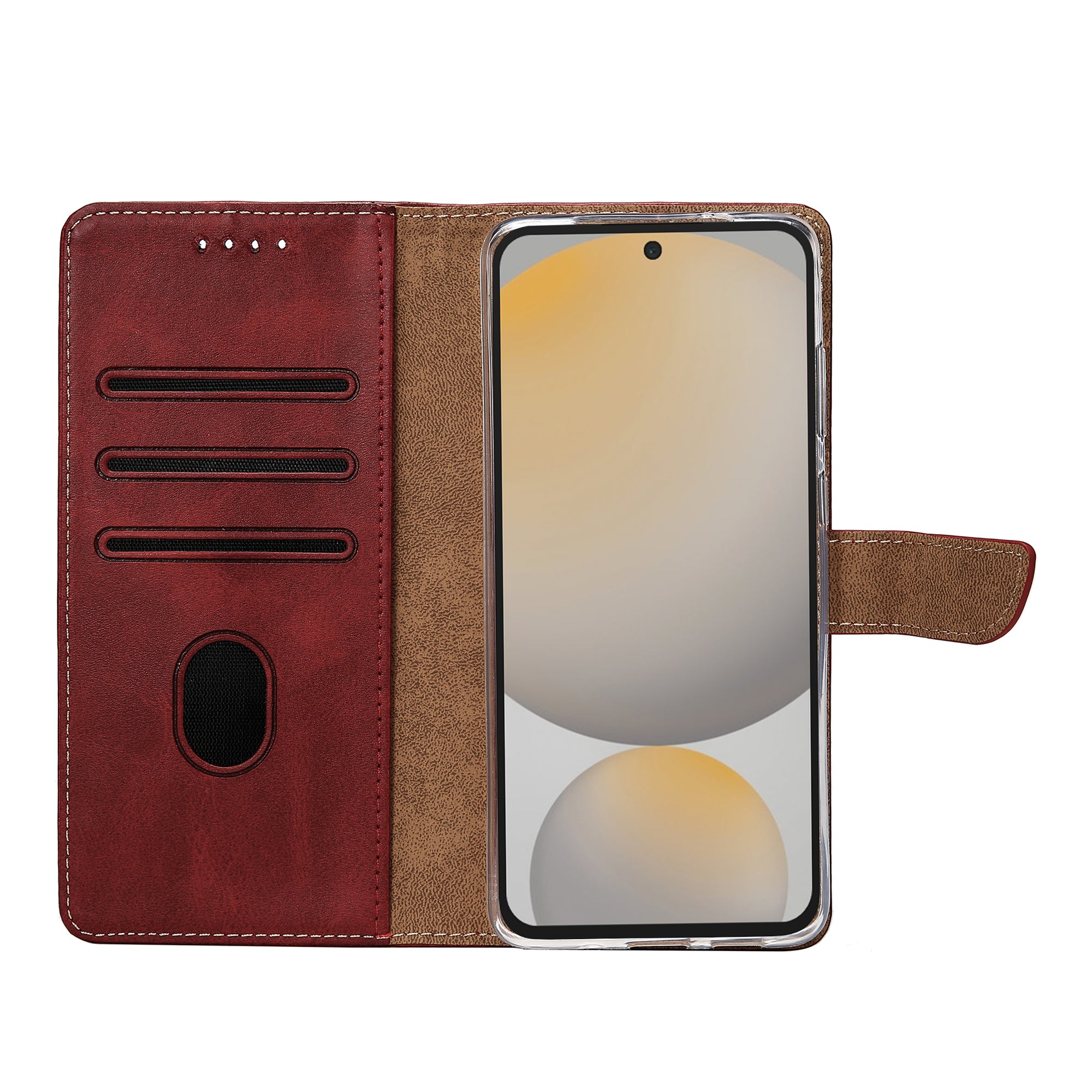 Rixus Buchhülle für Samsung Galaxy S24 FE Dark Red – Bild 5