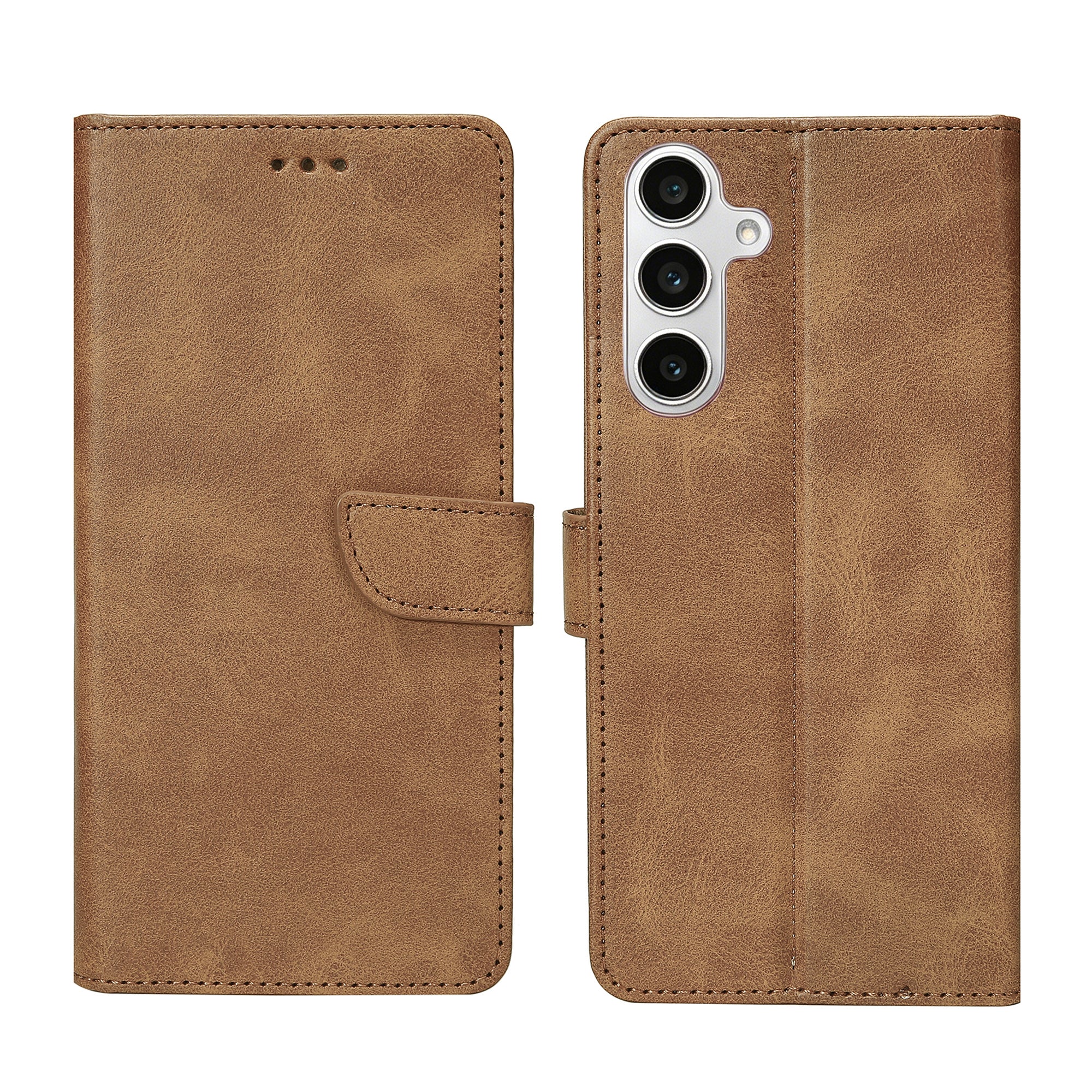 Rixus Buchhülle für Samsung Galaxy S24 FE Light Brown – Bild 3