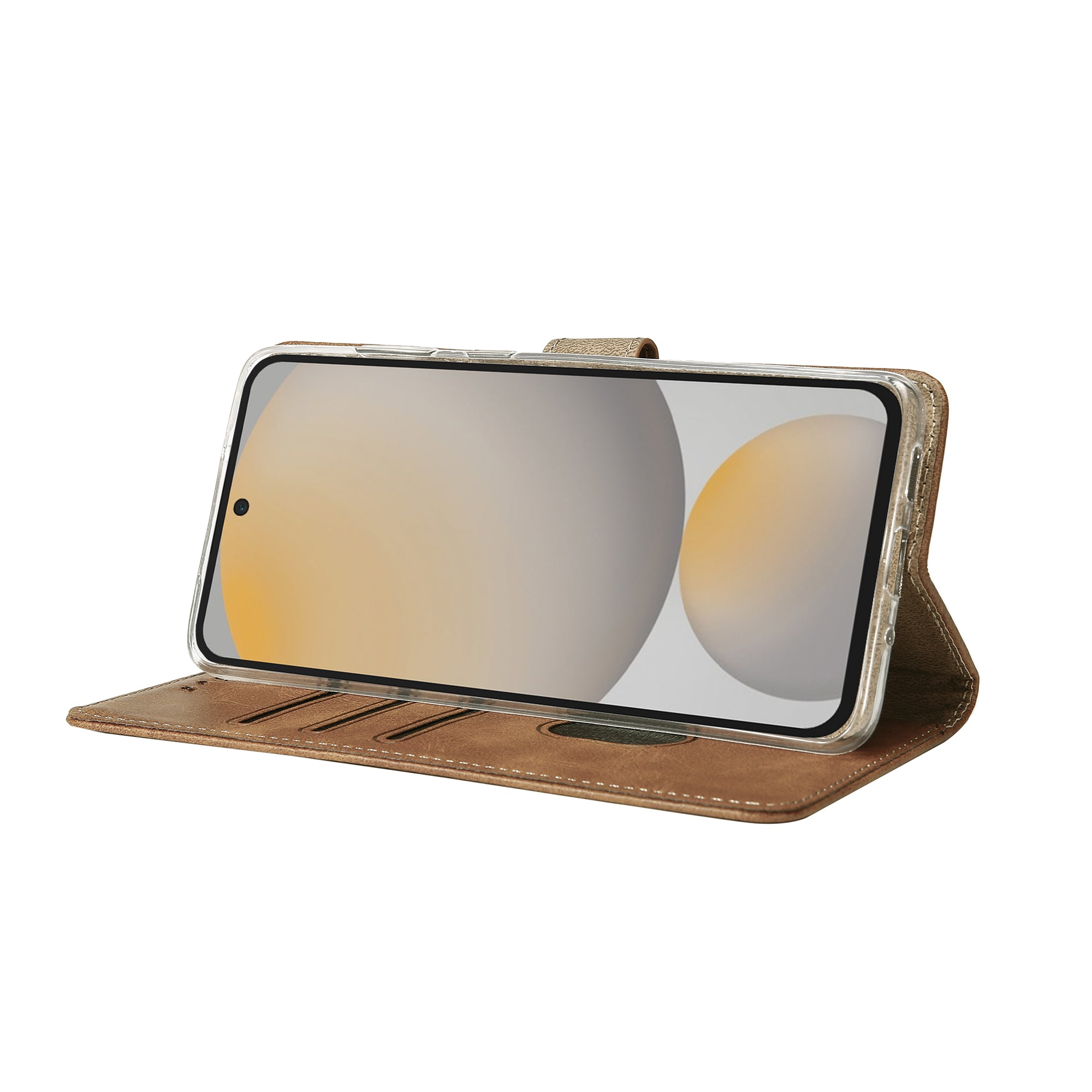 Rixus Buchhülle für Samsung Galaxy S24 FE Light Brown – Bild 6