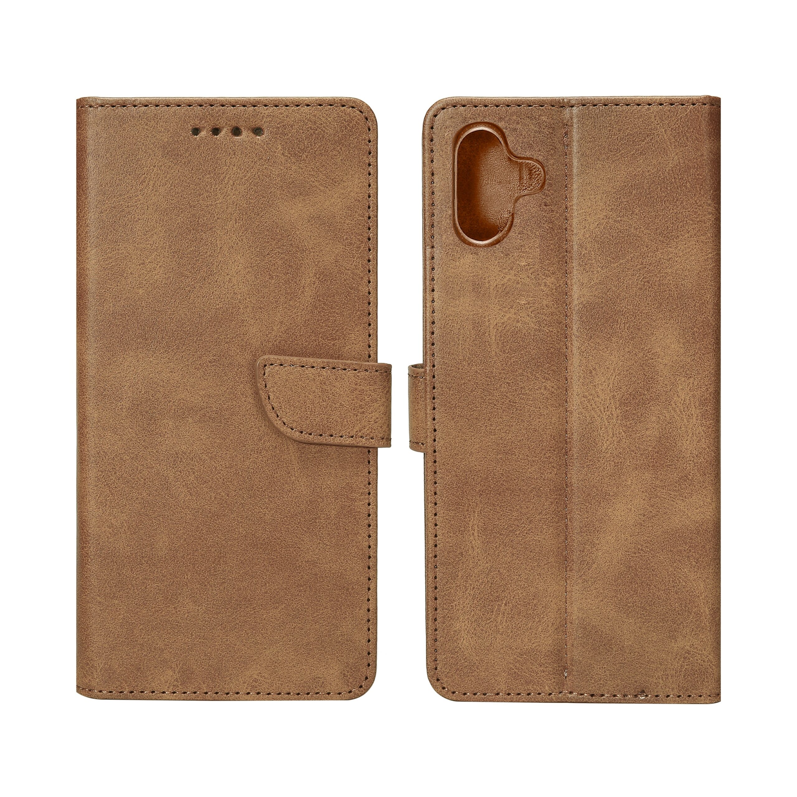 Rixus Buchhülle für Samsung Galaxy A06 Light Brown – Bild 3
