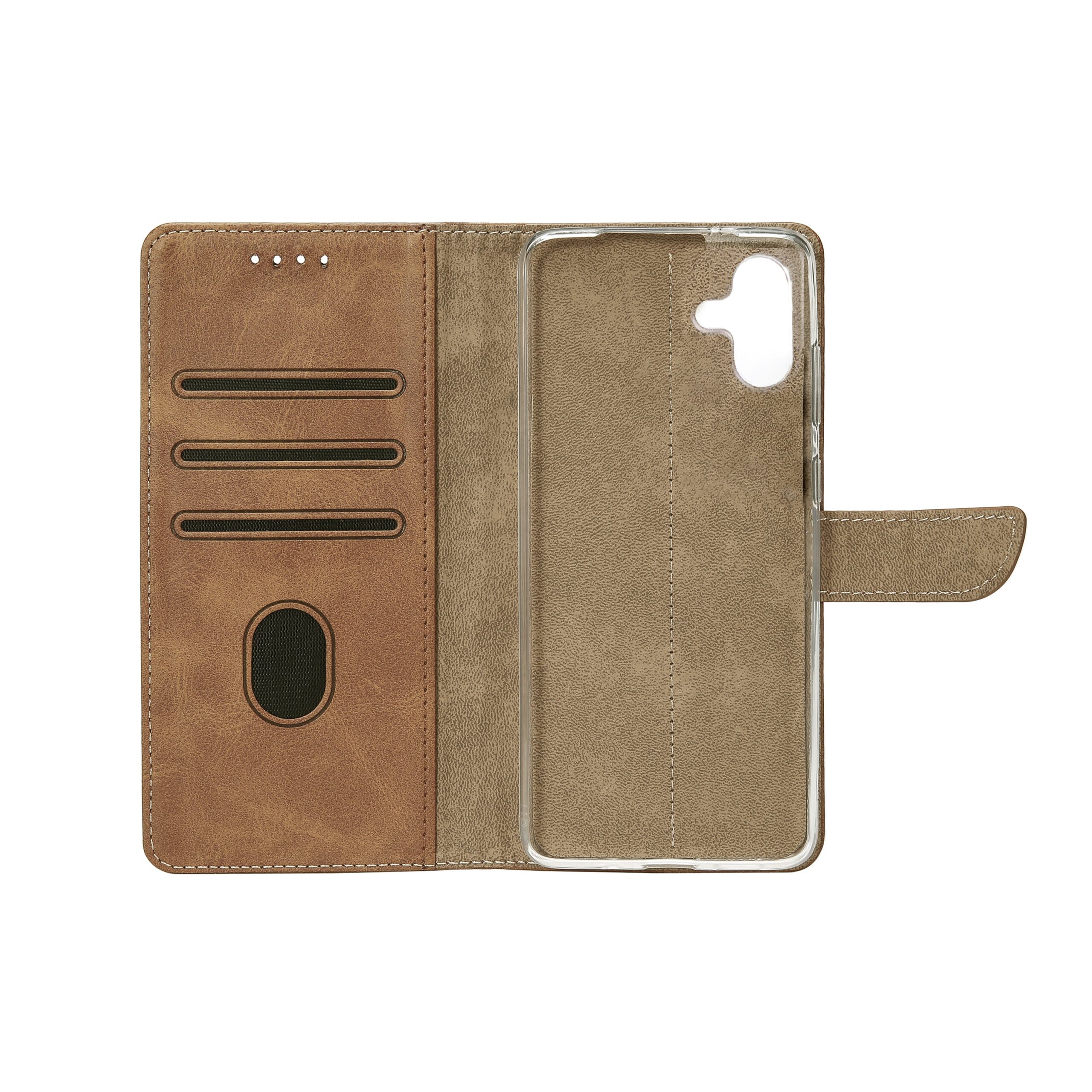 Rixus Buchhülle für Samsung Galaxy A06 Light Brown – Bild 5