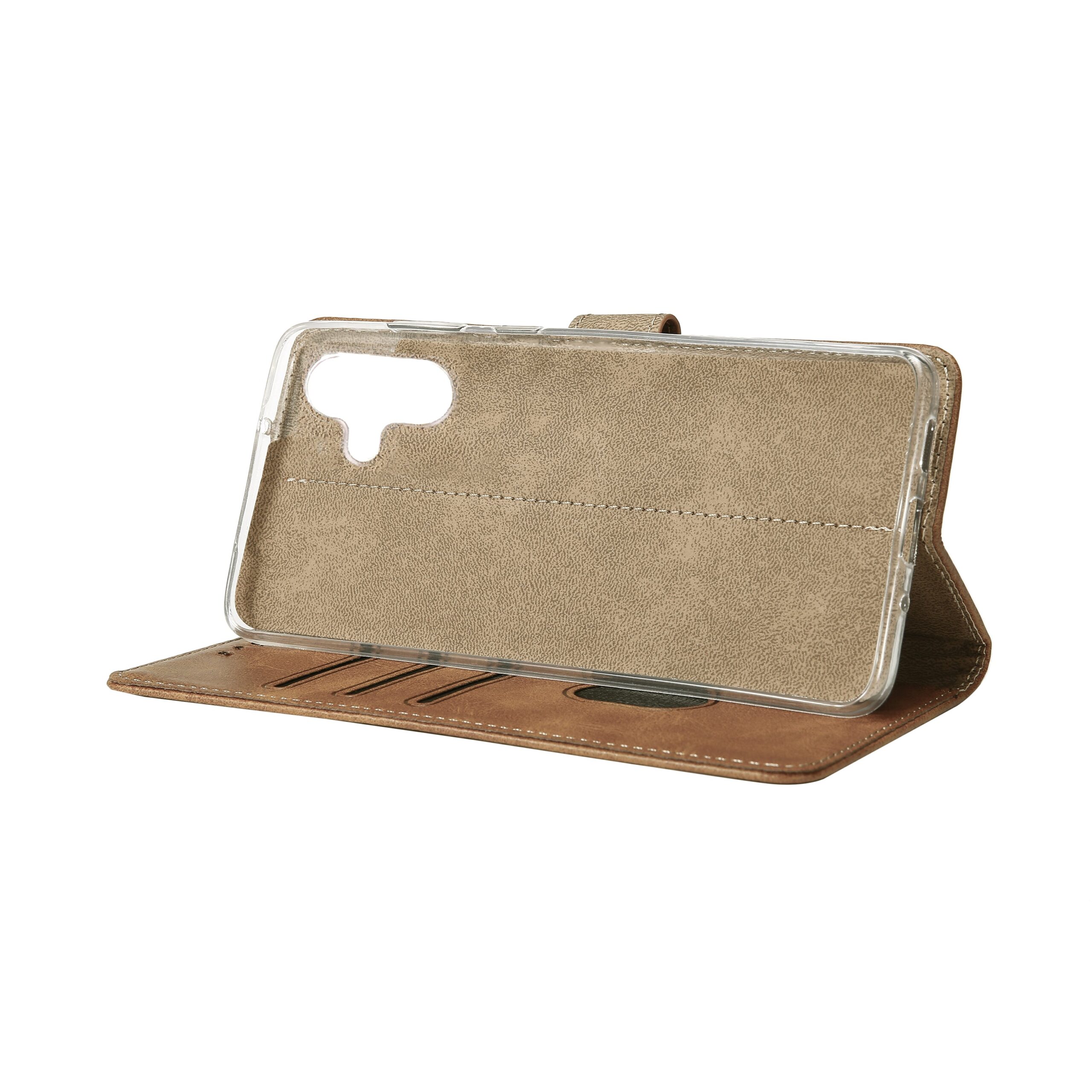 Rixus Buchhülle für Samsung Galaxy A06 Light Brown – Bild 6