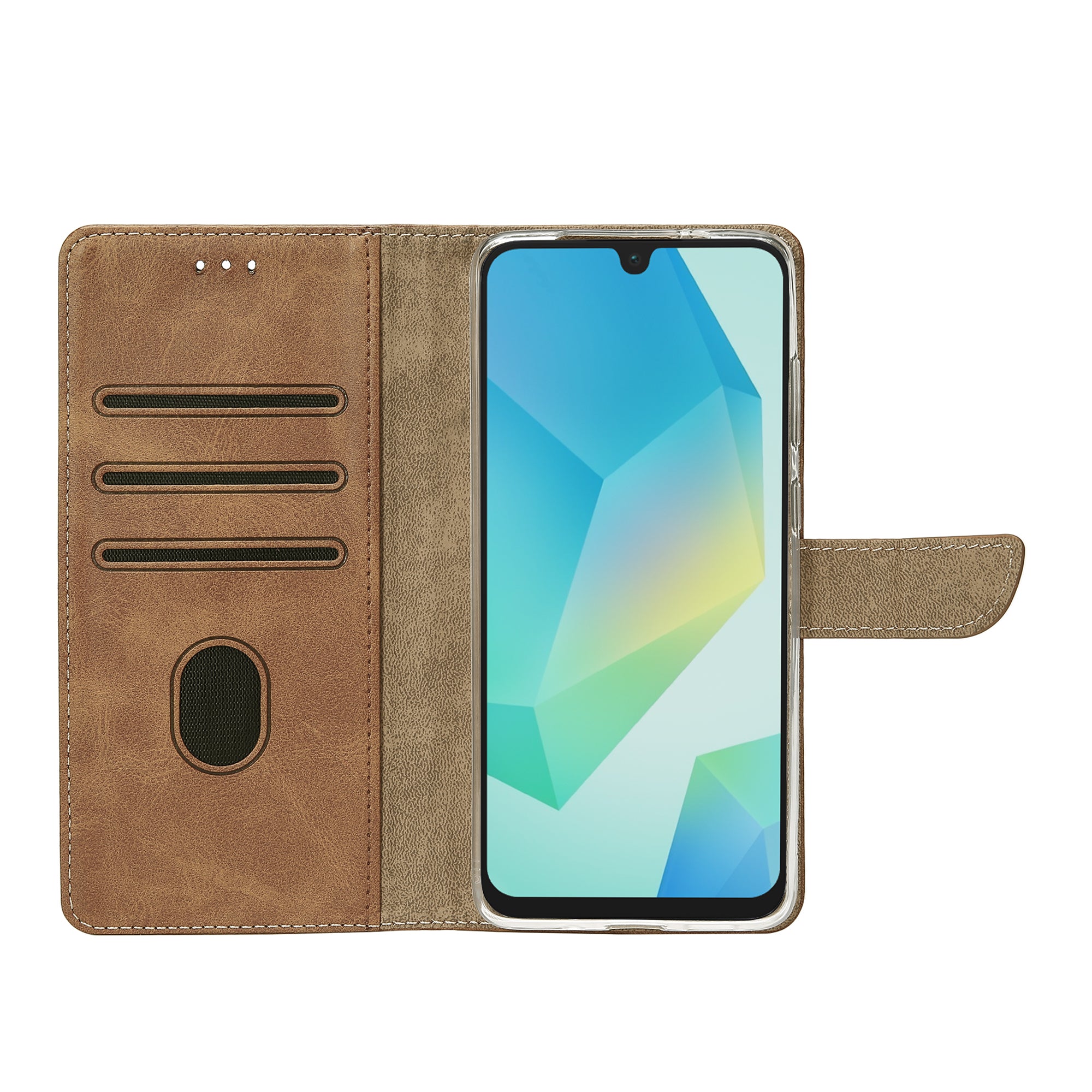 Rixus Buchhülle für Samsung Galaxy A16 4G, A16 5G Light Brown – Bild 5
