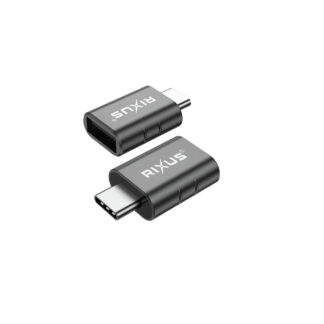 Rixus RXOTG02 USB-A To USB-C OTG Adapter Space Gray (2er-Pack)