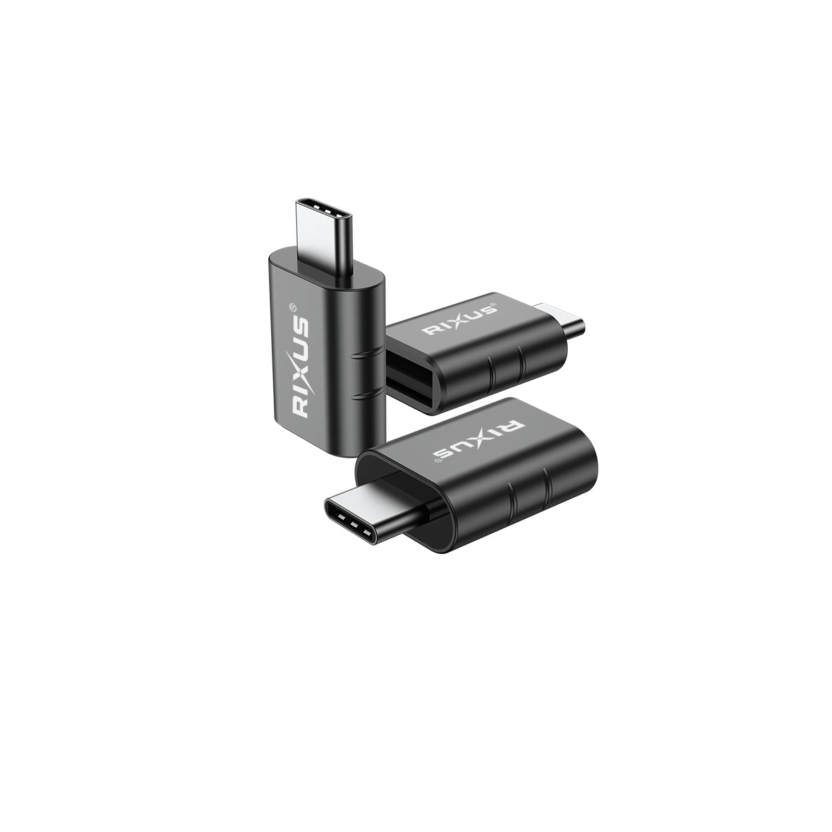 Rixus RXOTG02 USB-A To USB-C OTG Adapter Space Gray (2er-Pack) – Bild 2