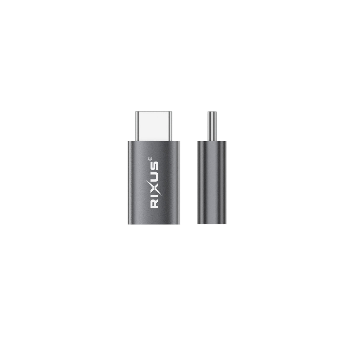 Rixus RXOTG03 USB-C To Lightning Anschluss OTG Adapter Space Gray (2er-Pack) – Bild 3