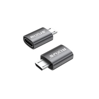 Rixus RXOTG05 Micro To USB-C OTG Adapter Space Gray (2er-Pack)