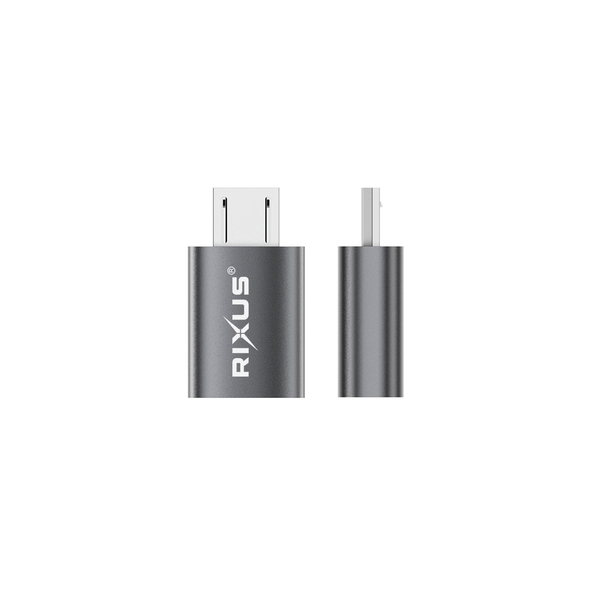 Rixus RXOTG05 Micro To USB-C OTG Adapter Space Gray (2er-Pack) – Bild 3