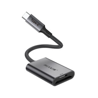 Rixus RXCR01 USB-C To SD/TF Kartenleser Adapter Space Gray