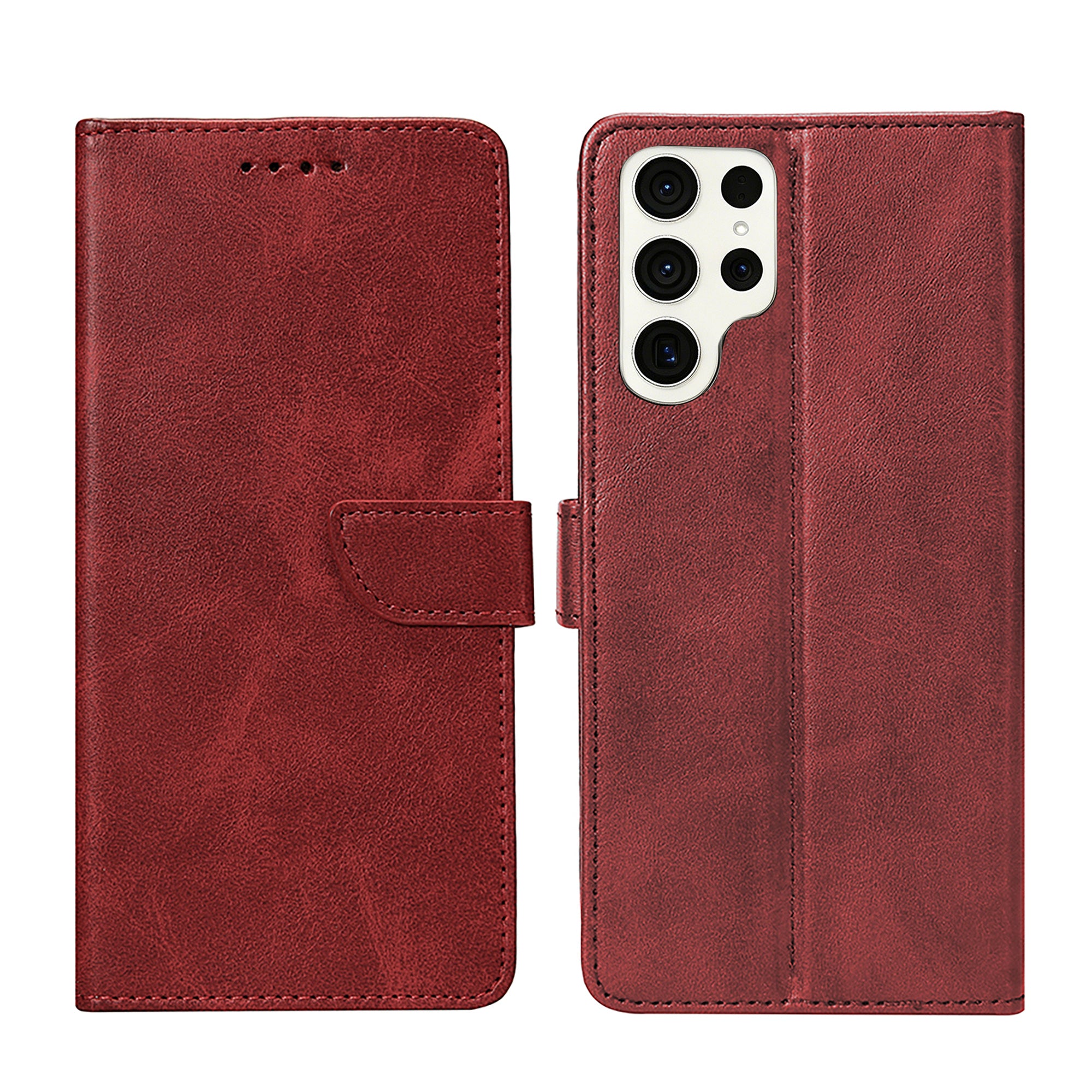 Rixus Buchhülle für Samsung Galaxy S23 Ultra Dark Red – Bild 3