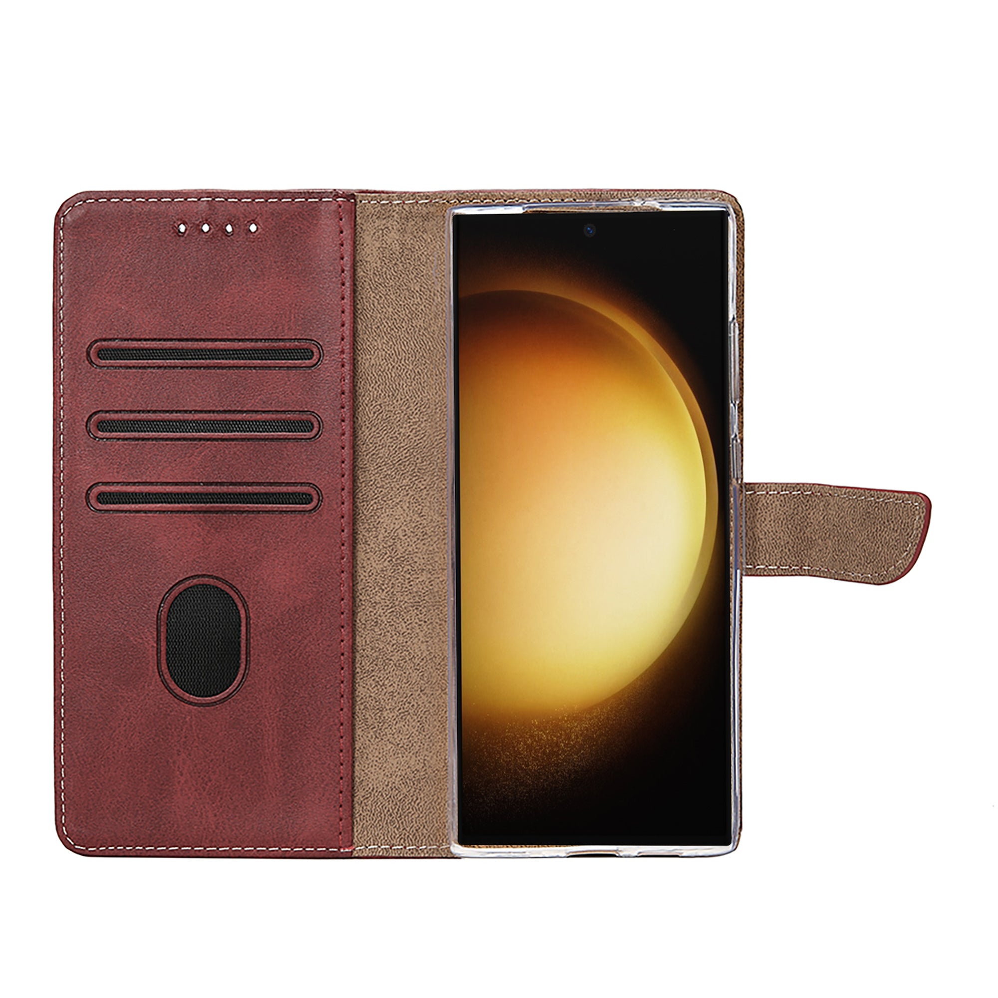 Rixus Buchhülle für Samsung Galaxy S23 Ultra Dark Red – Bild 5