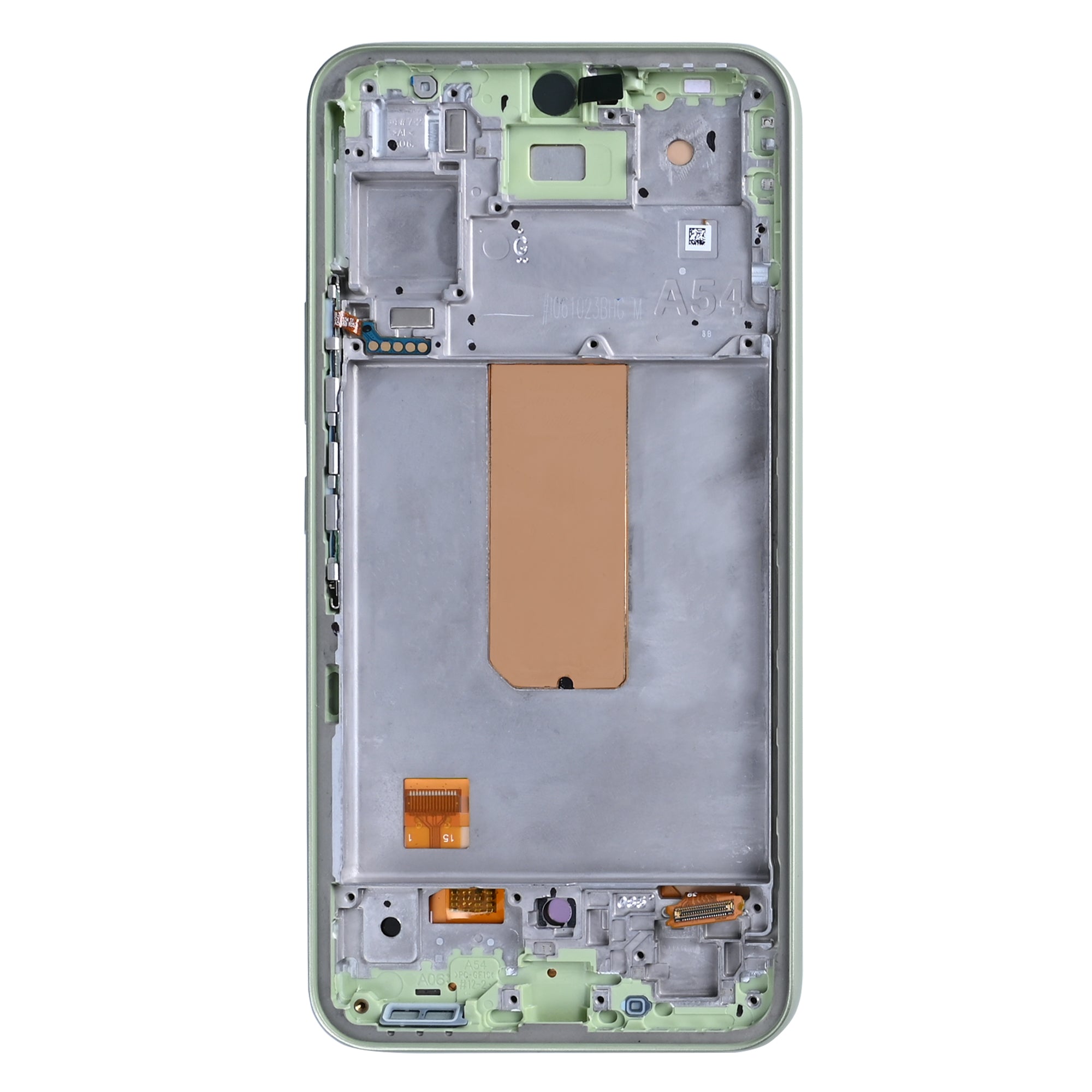 Samsung Galaxy A54 5G A546B Display und Touchscreen-Digitizer mit Rahmen Lime Soft-OLED – Bild 2