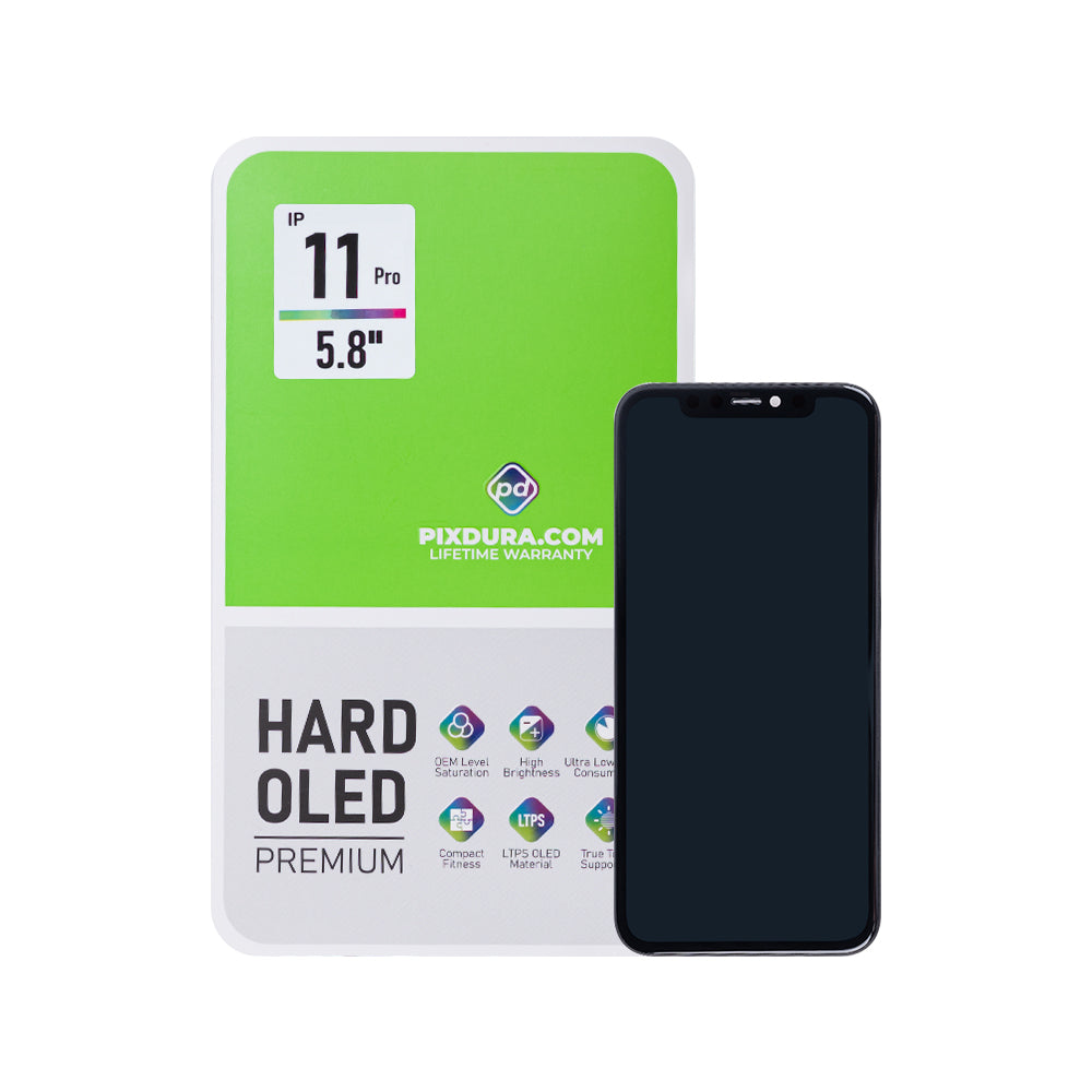 PIXDURA für Apple iPhone 11 Pro Display und Touchscreen-Digitizer Hard-OLED Premium (IC Removable) (60Hz)