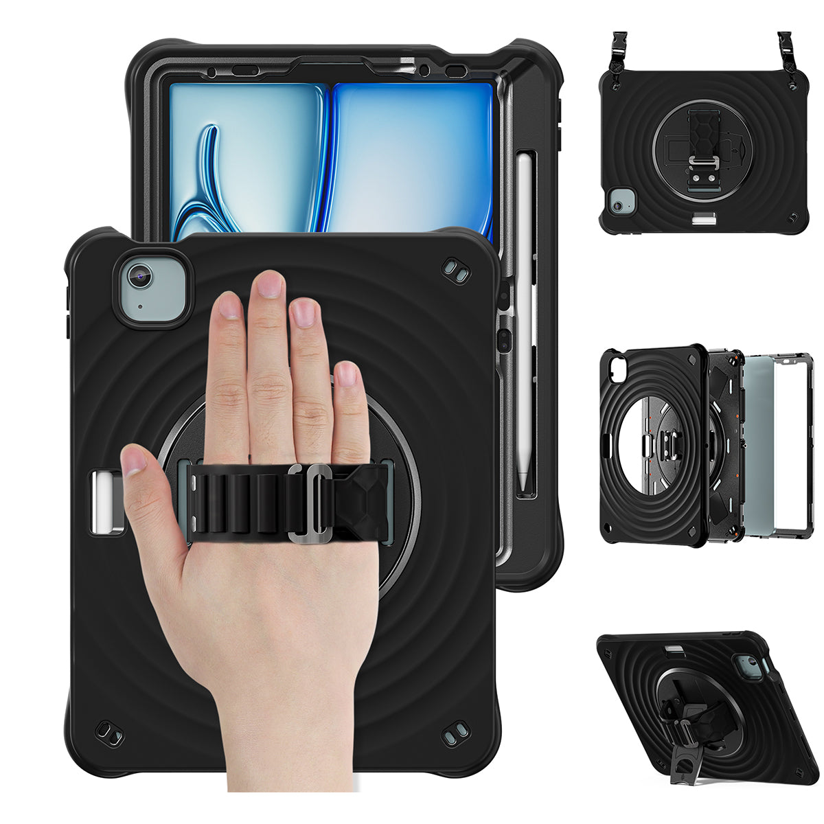 Rixus RXTC08 Anti Shock Hülle für Apple iPad Pro 11 inch (2024) Black – Bild 3