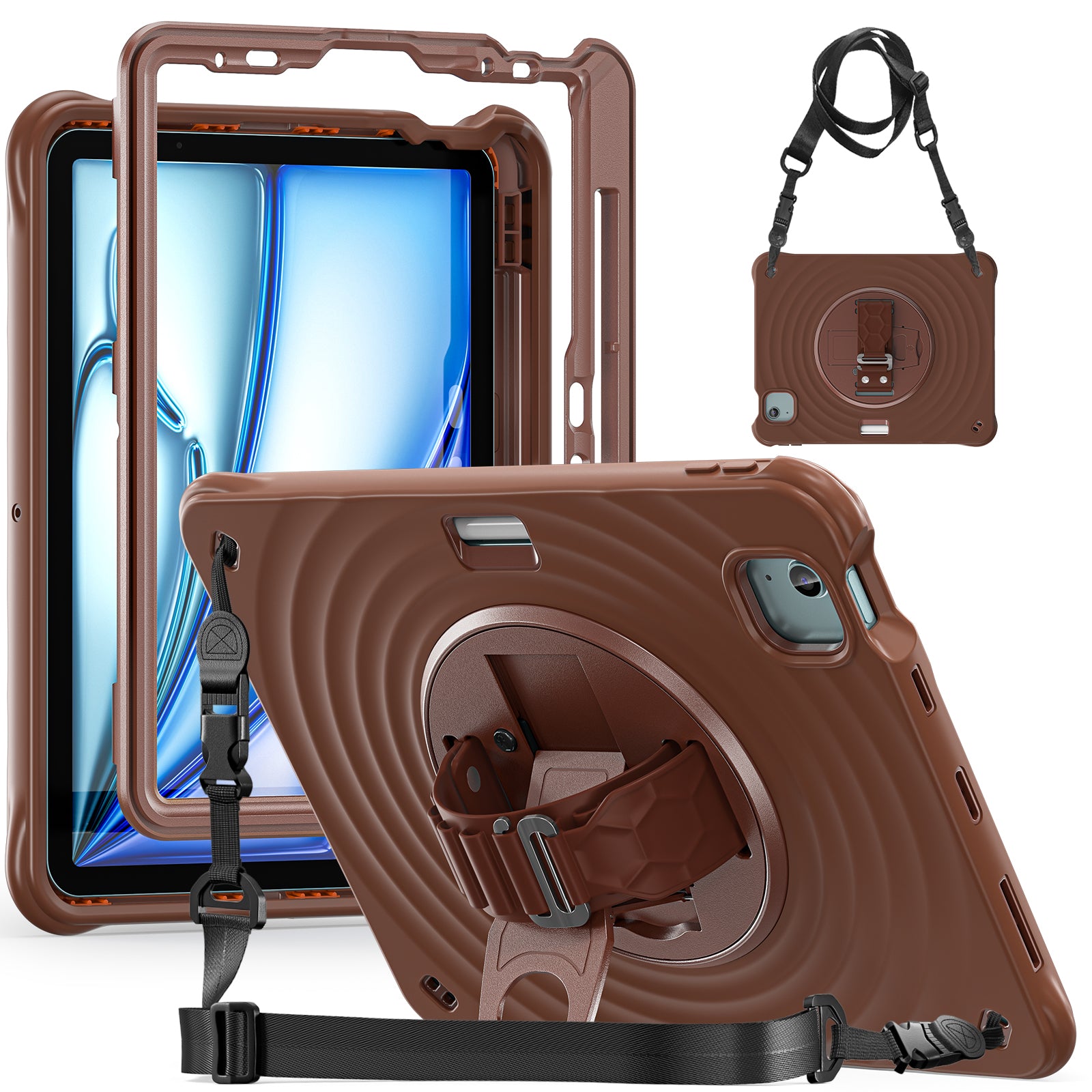 Rixus RXTC08 Anti Shock Hülle für Apple iPad Pro 11 inch (2024) Chocolate – Bild 4