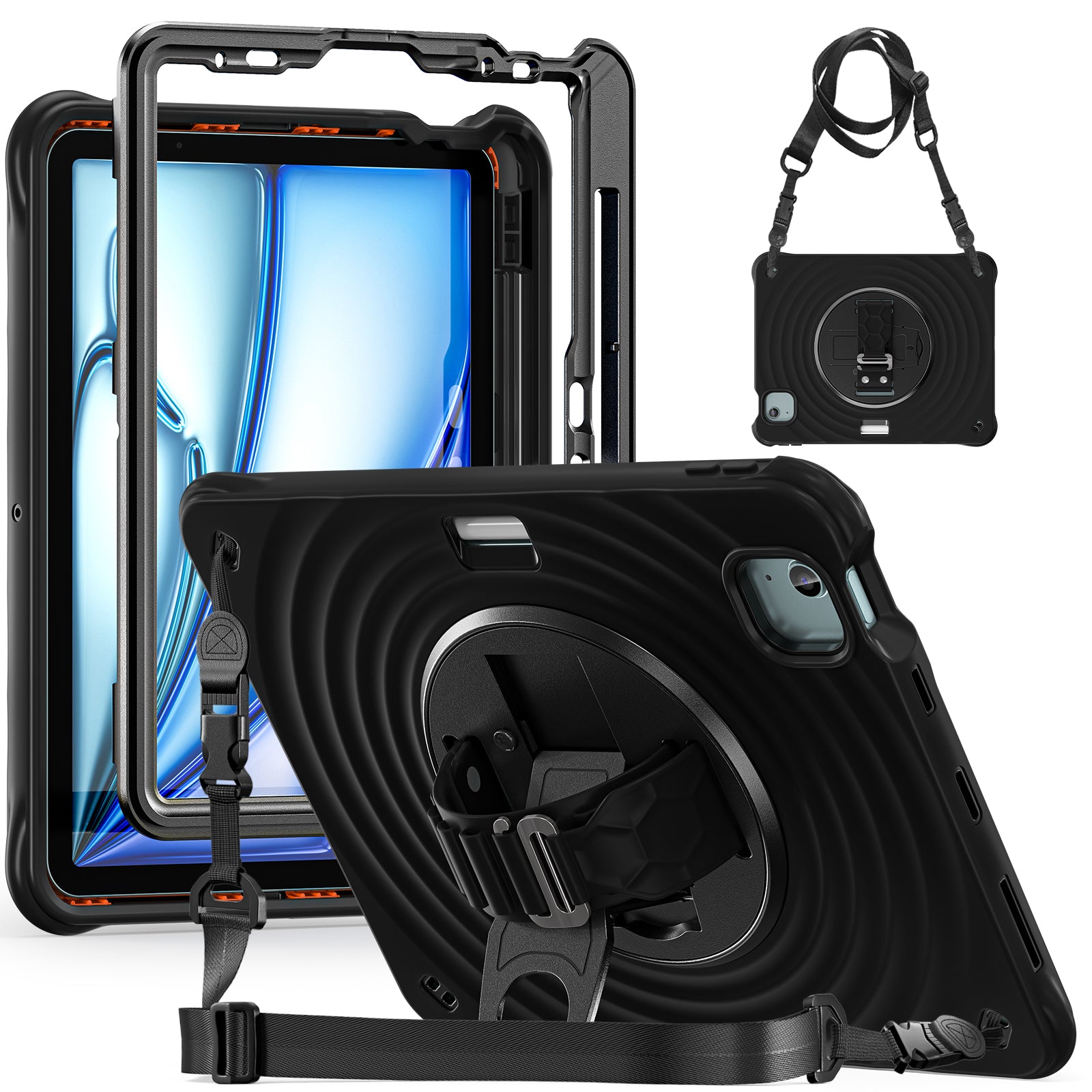 Rixus RXTC08 Anti Shock Hülle für Apple iPad Pro 13 inch (2024) Black – Bild 4