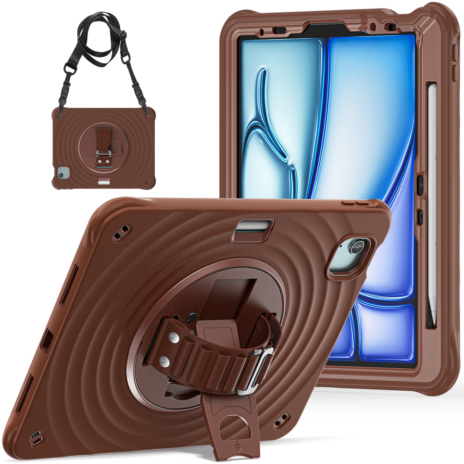 Rixus RXTC08 Anti Shock Hülle für Apple iPad Pro 13 inch (2024) Chocolate – Bild 2
