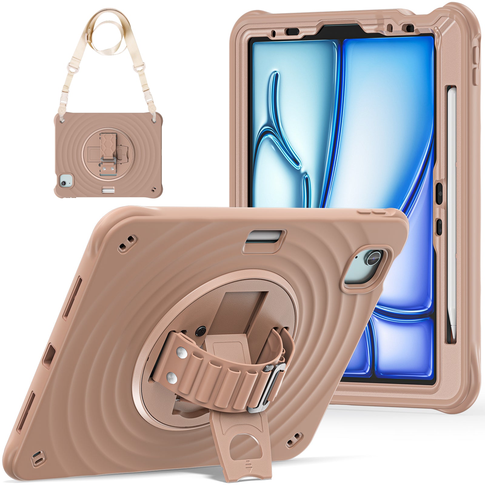 Rixus RXTC08 Anti Shock Hülle für Apple iPad Pro 13 inch (2024) Latte – Bild 2
