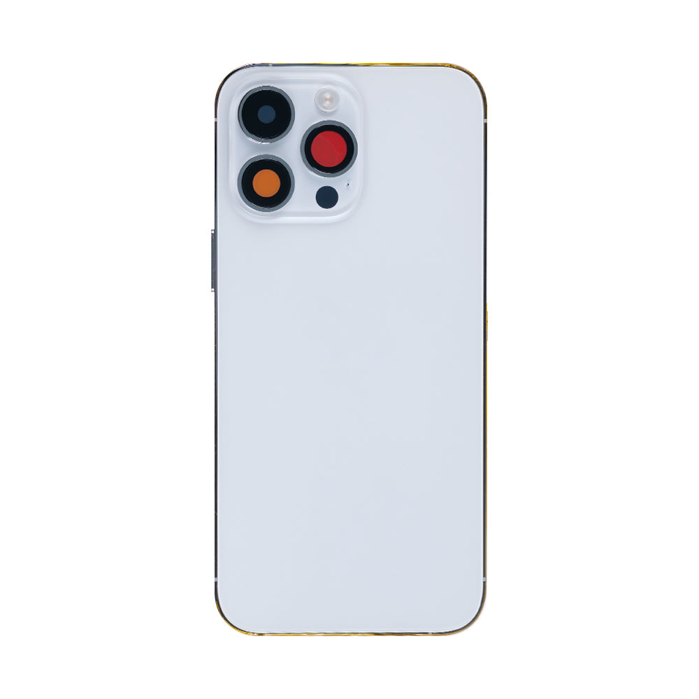 Für Apple iPhone 14 Pro Max Gehäuse mit Kleinteilen Silver OEM