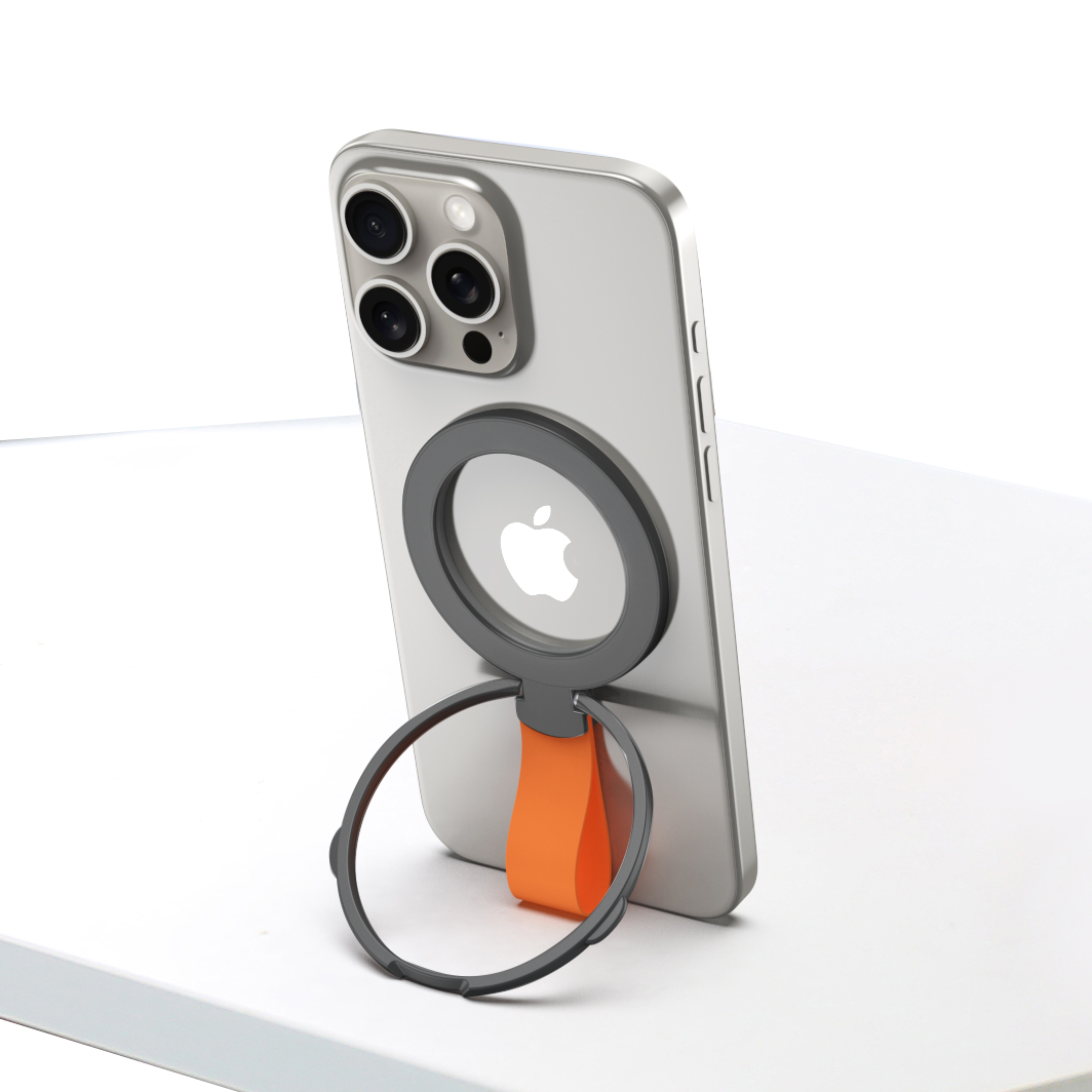Rixus RXPH20BO Mobile Phone Holder mit MagSafe kompatibel Black und Orange