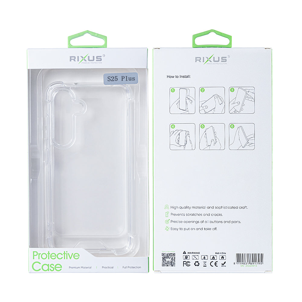 Rixus Anti-Burst Hülle für Samsung Galaxy S25 Plus Transparent – Bild 6