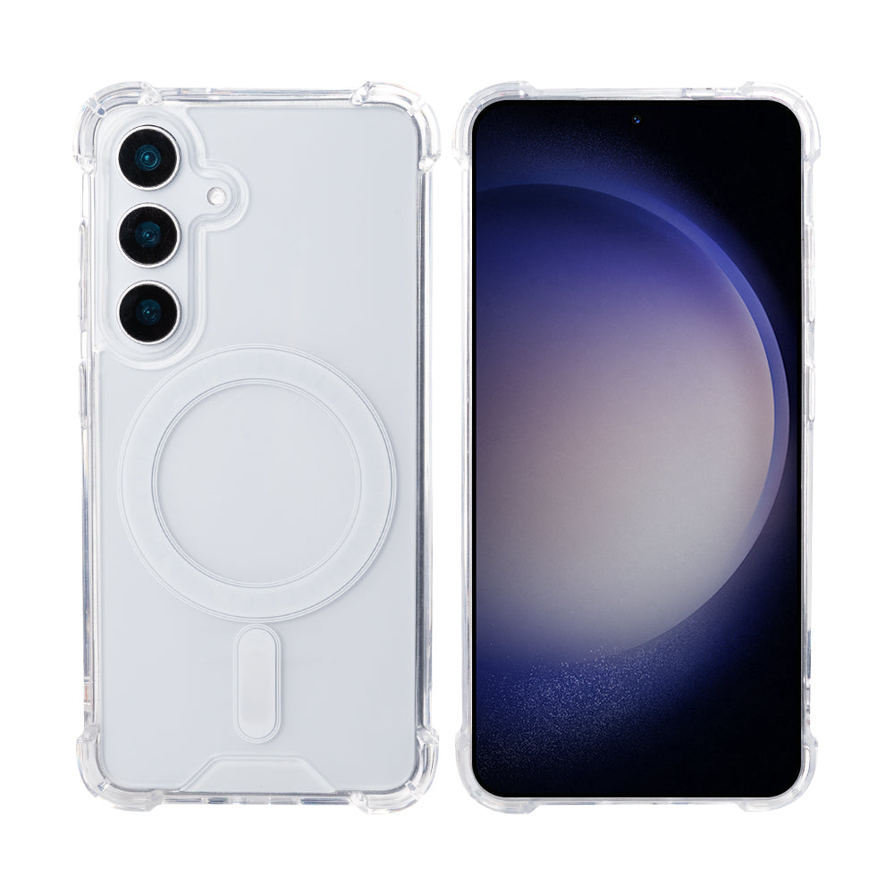 Rixus Anti-Burst Hülle mit MagSafe kompatibel für Samsung Galaxy S25 Plus Transparent – Bild 3