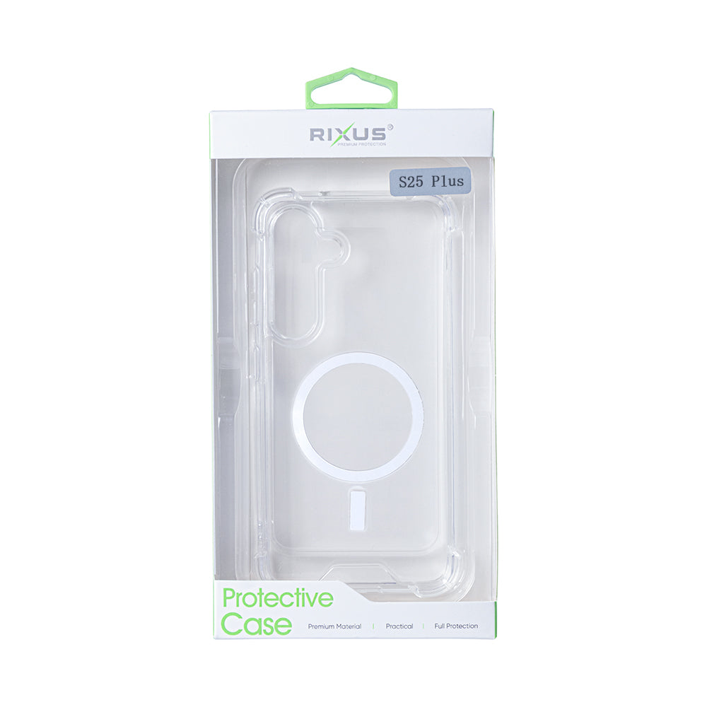 Rixus Anti-Burst Hülle mit MagSafe kompatibel für Samsung Galaxy S25 Plus Transparent – Bild 4