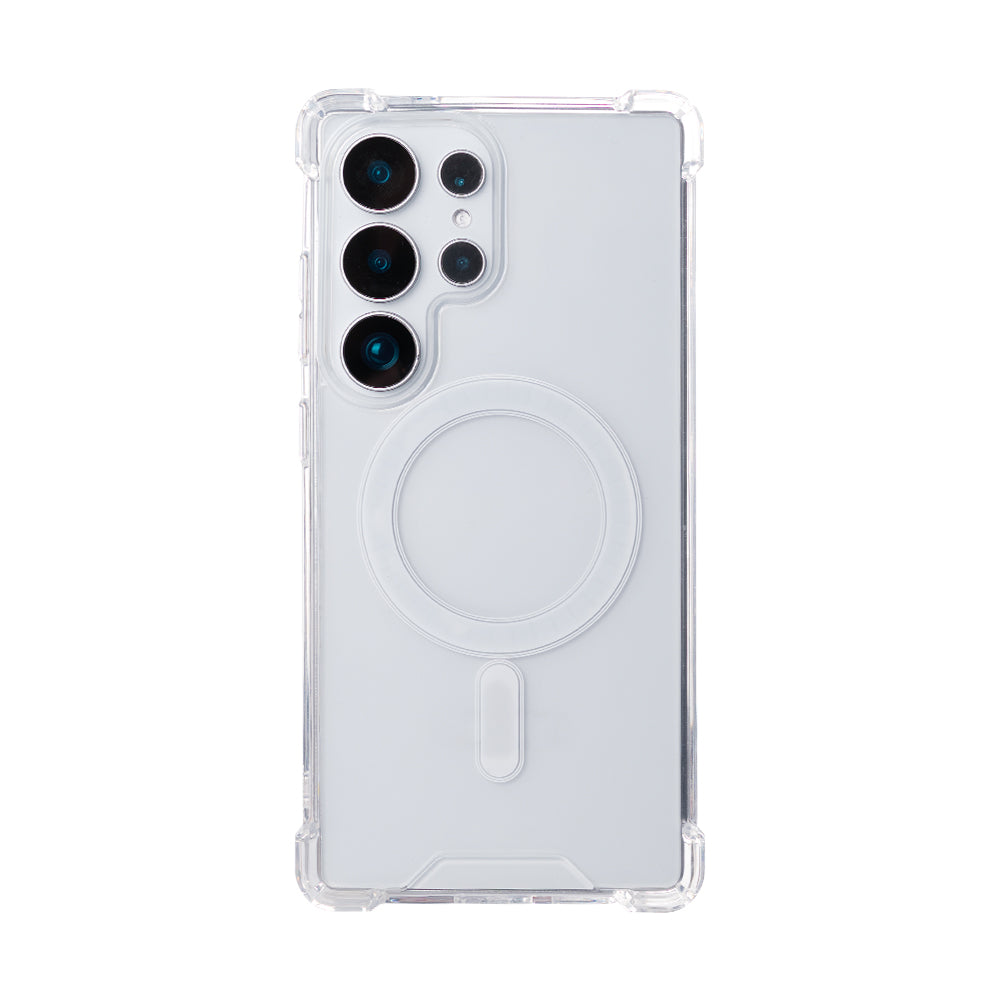 Rixus Anti-Burst Hülle mit MagSafe kompatibel für Samsung Galaxy S25 Ultra Transparent