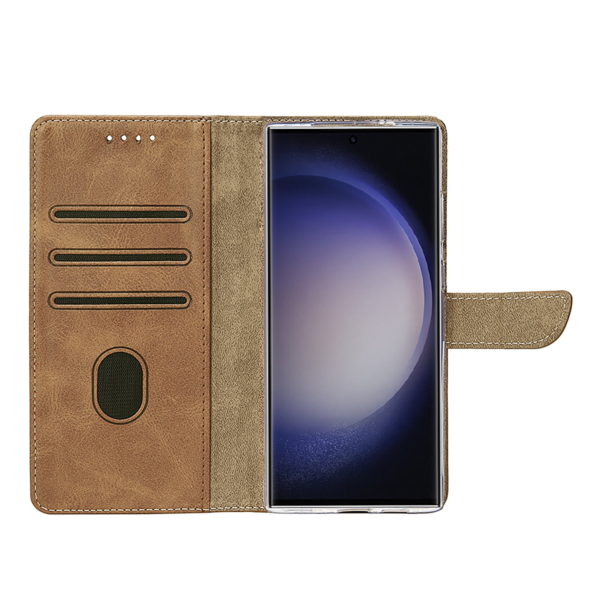Rixus Buchhülle für Samsung Galaxy S25 Ultra Light Brown – Bild 5