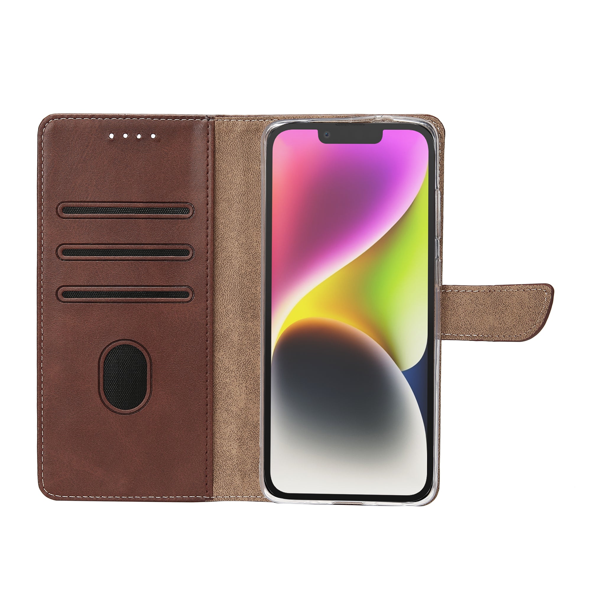 Rixus Buchhülle für Apple iPhone 14 Brown – Bild 5