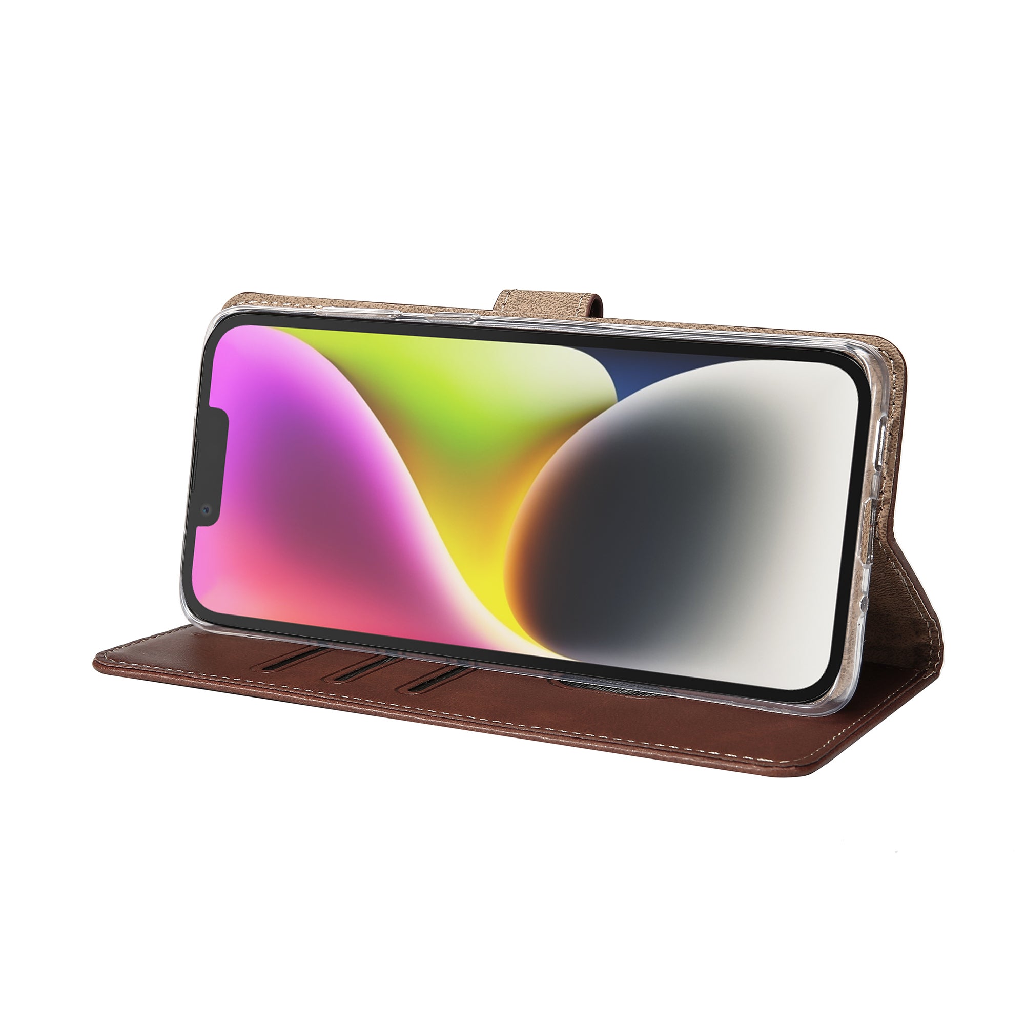Rixus Buchhülle für Apple iPhone 14 Brown – Bild 6