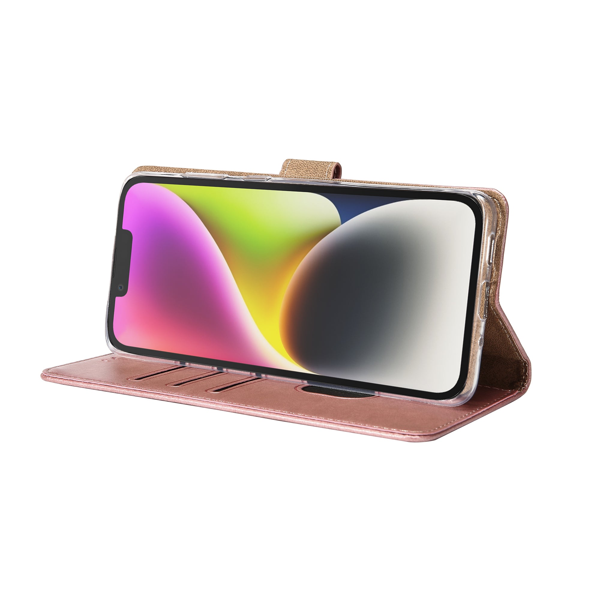 Rixus Buchhülle für Apple iPhone 14 Pink – Bild 6
