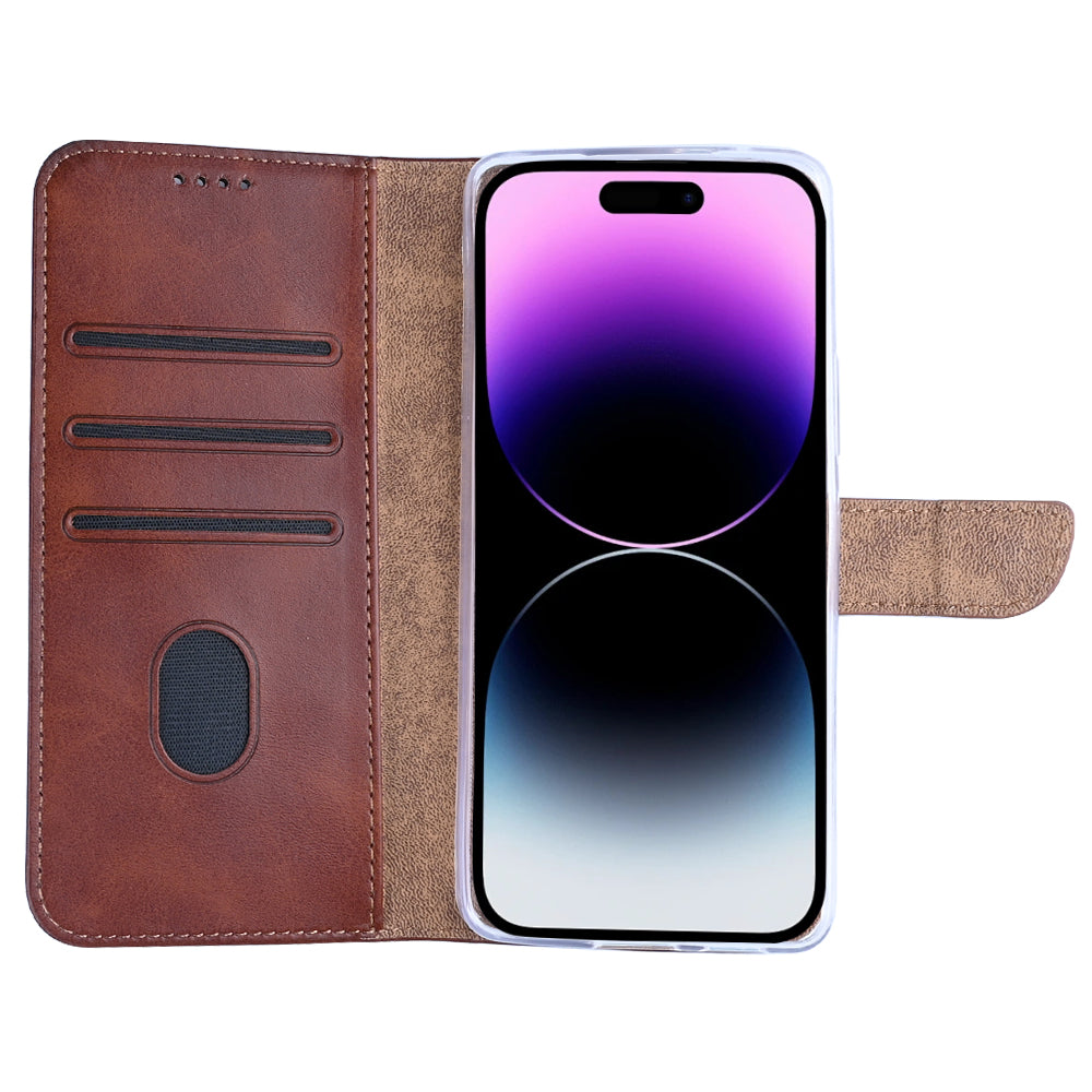 Rixus Buchhülle für Apple iPhone 14 Pro Max Brown – Bild 5