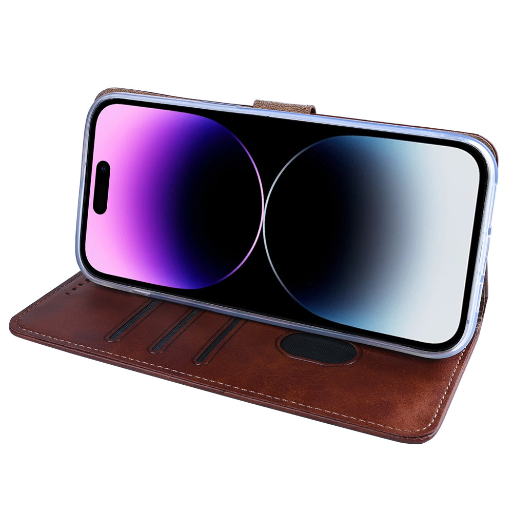 Rixus Buchhülle für Apple iPhone 14 Pro Max Brown – Bild 6