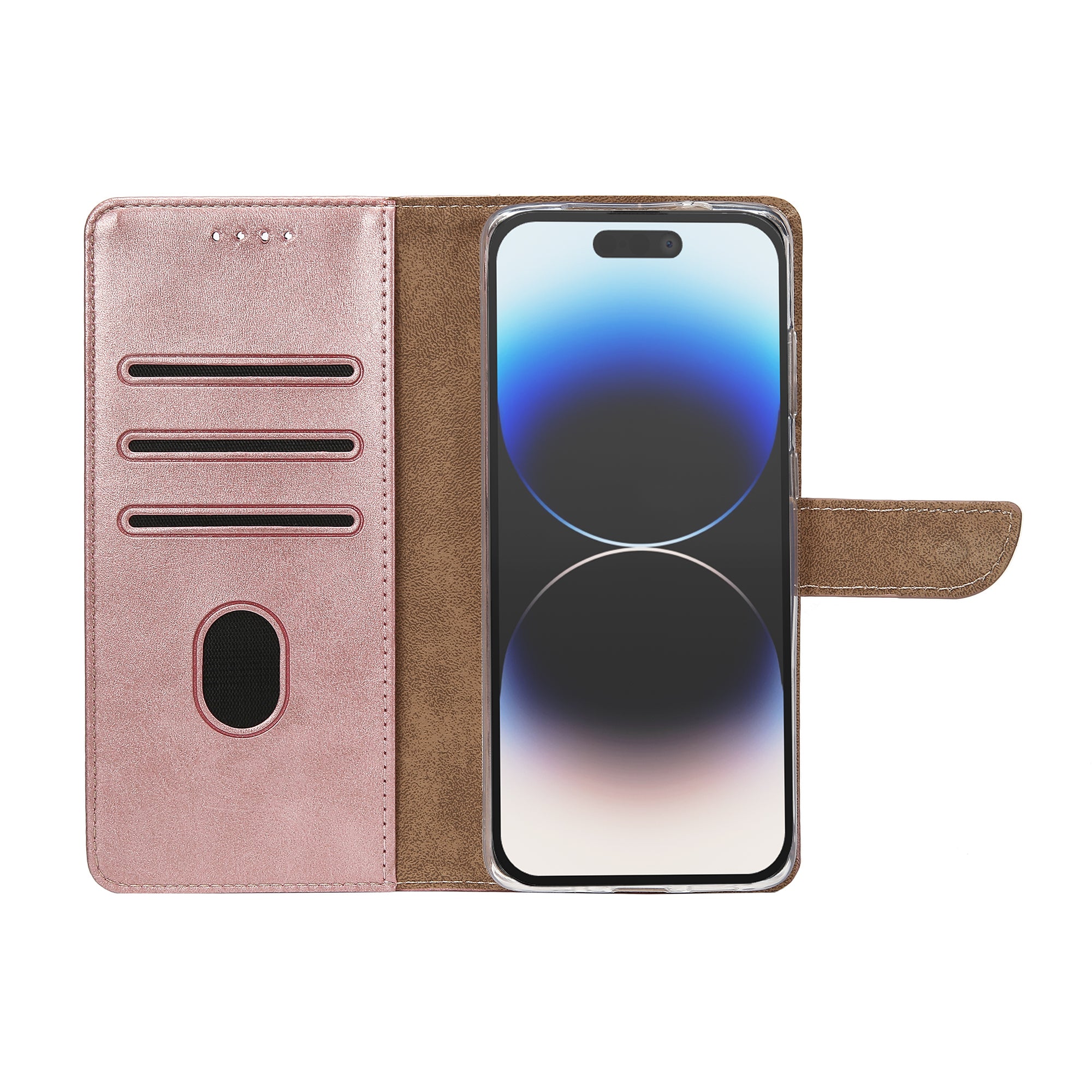 Rixus Buchhülle für Apple iPhone 14 Pro Pink – Bild 5