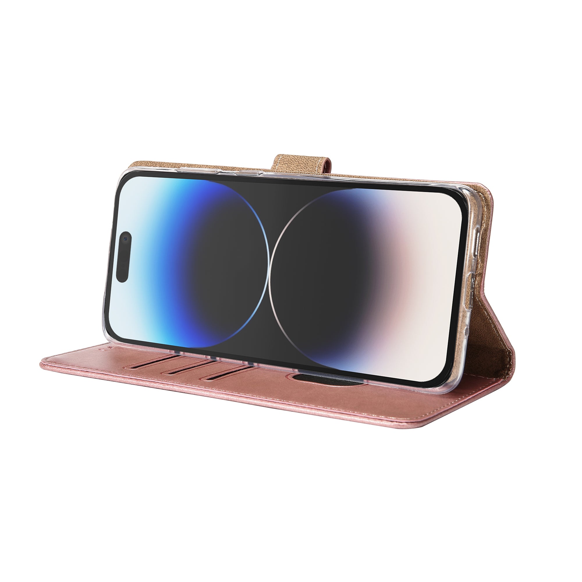 Rixus Buchhülle für Apple iPhone 14 Pro Pink – Bild 6