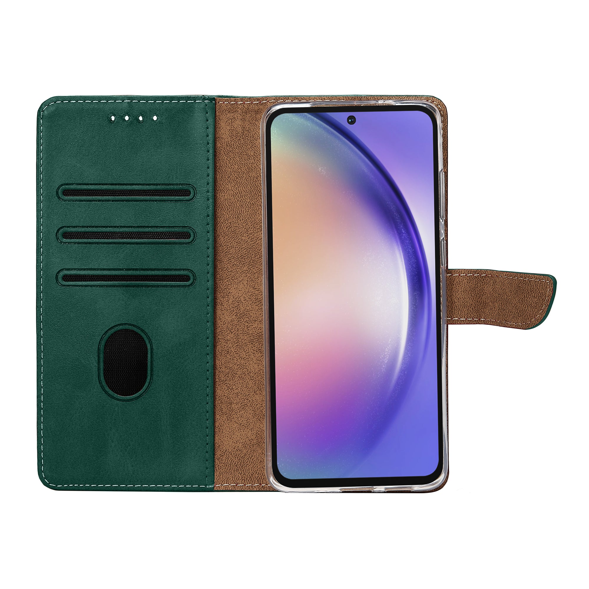 Rixus Buchhülle für Samsung Galaxy A54 Dark Green – Bild 5