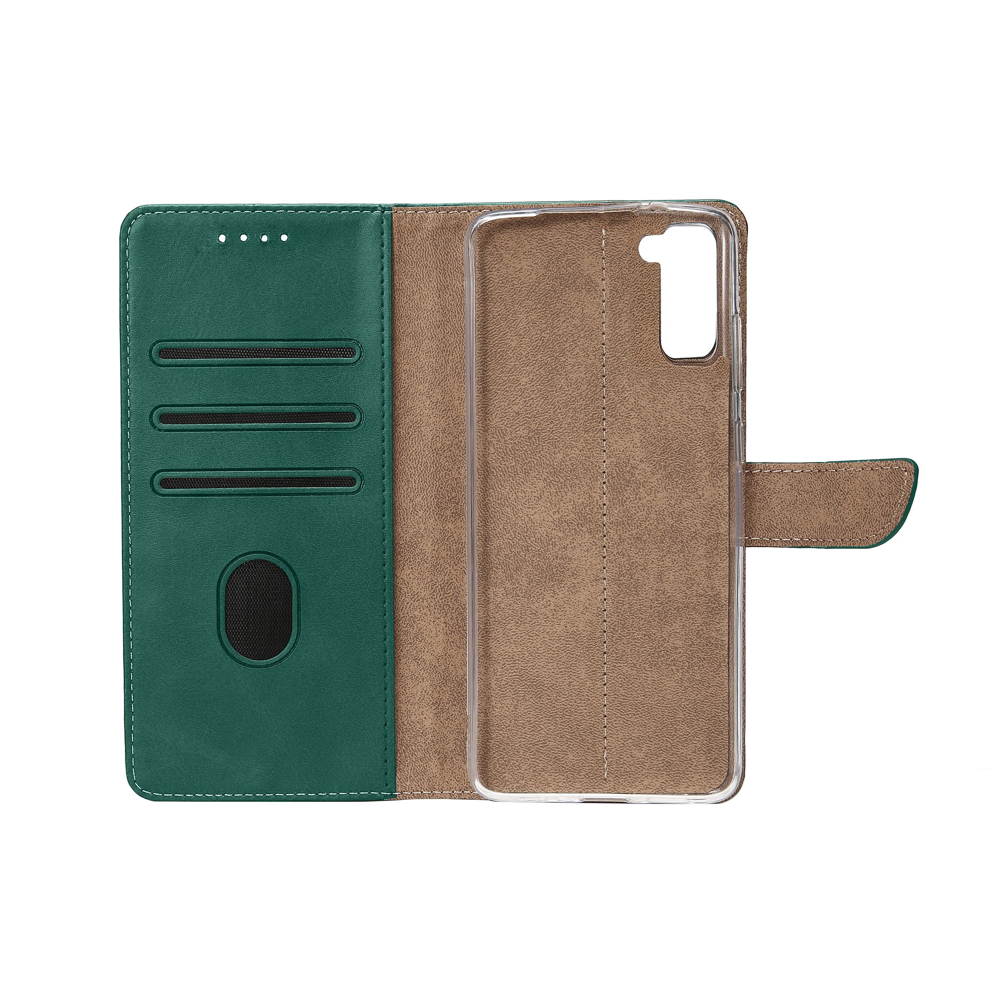 Rixus Buchhülle für Samsung Galaxy S21 FE 5G Dark Green – Bild 5