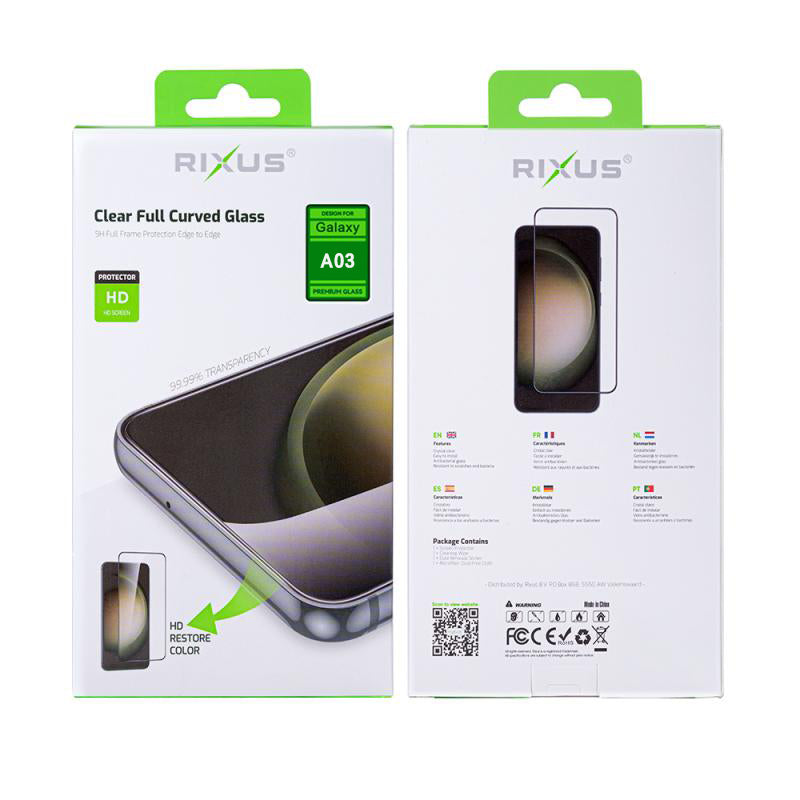 Rixus Clear HD Full Curved Edge Panzerglas für Samsung Galaxy A03 – Bild 2