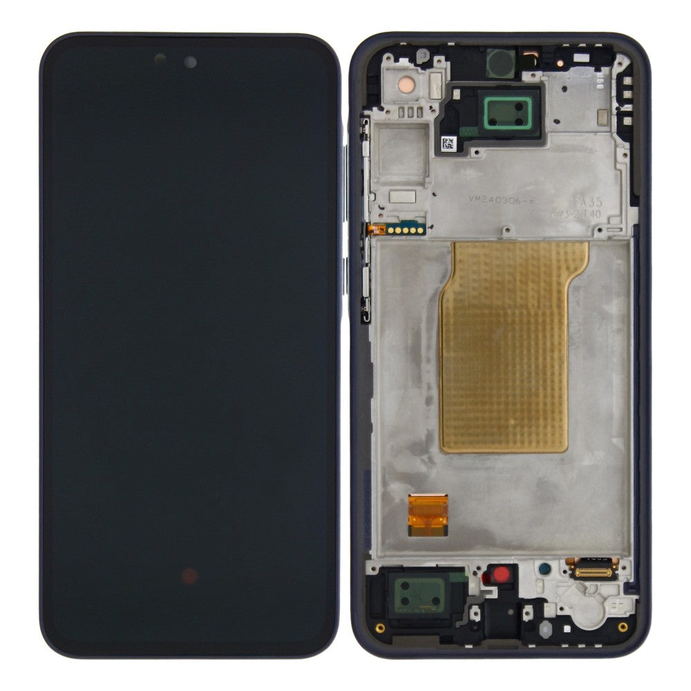 Samsung Galaxy A35 A356B Original vormontiert Display mit Rahmen Navy – Bild 4