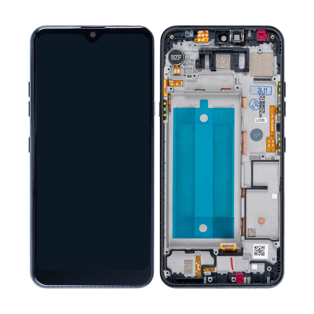 OEM Display für LG Q60 mit Rahmen Schwarz – Bild 4